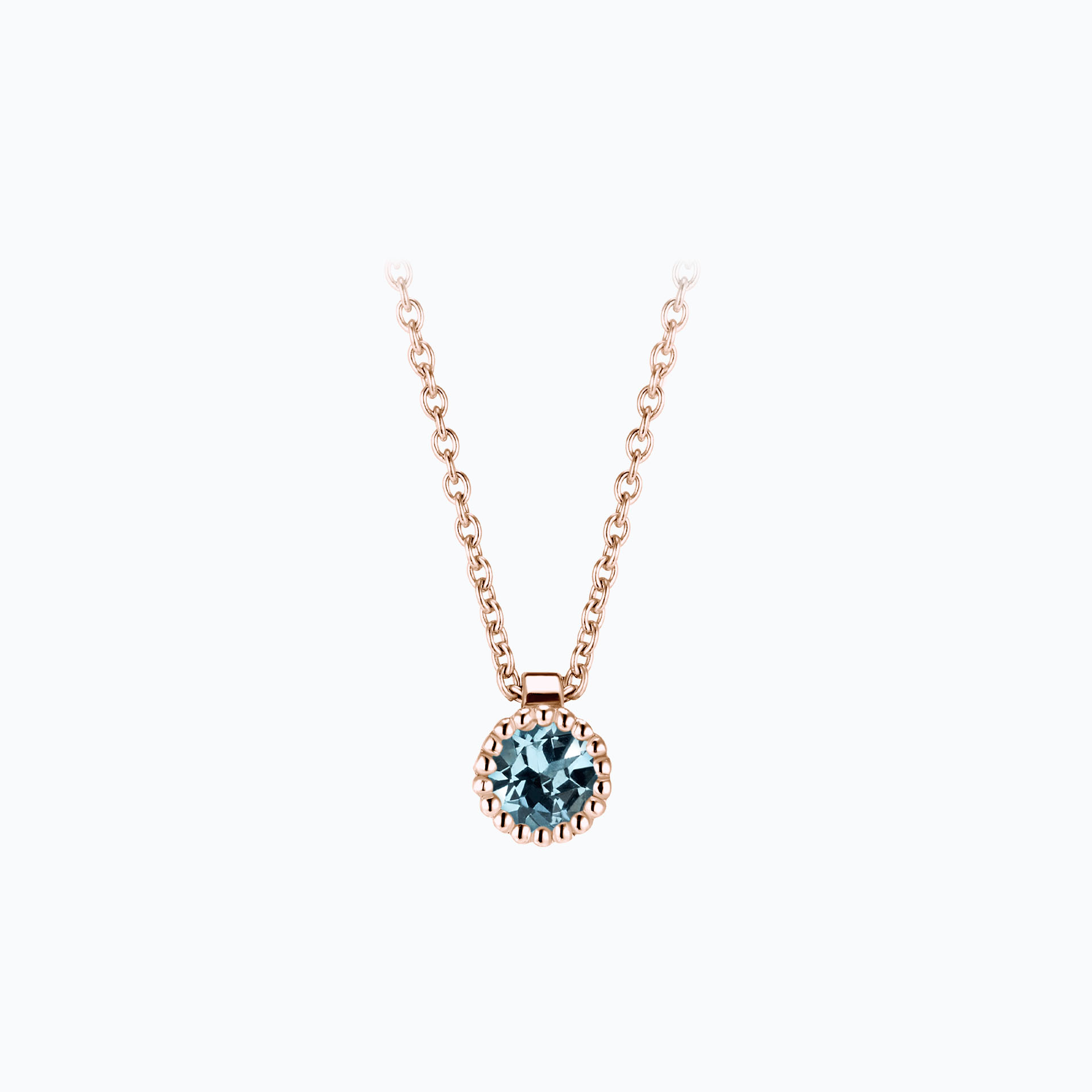 Collier Faustine Aigue-Marine 3.5 mm