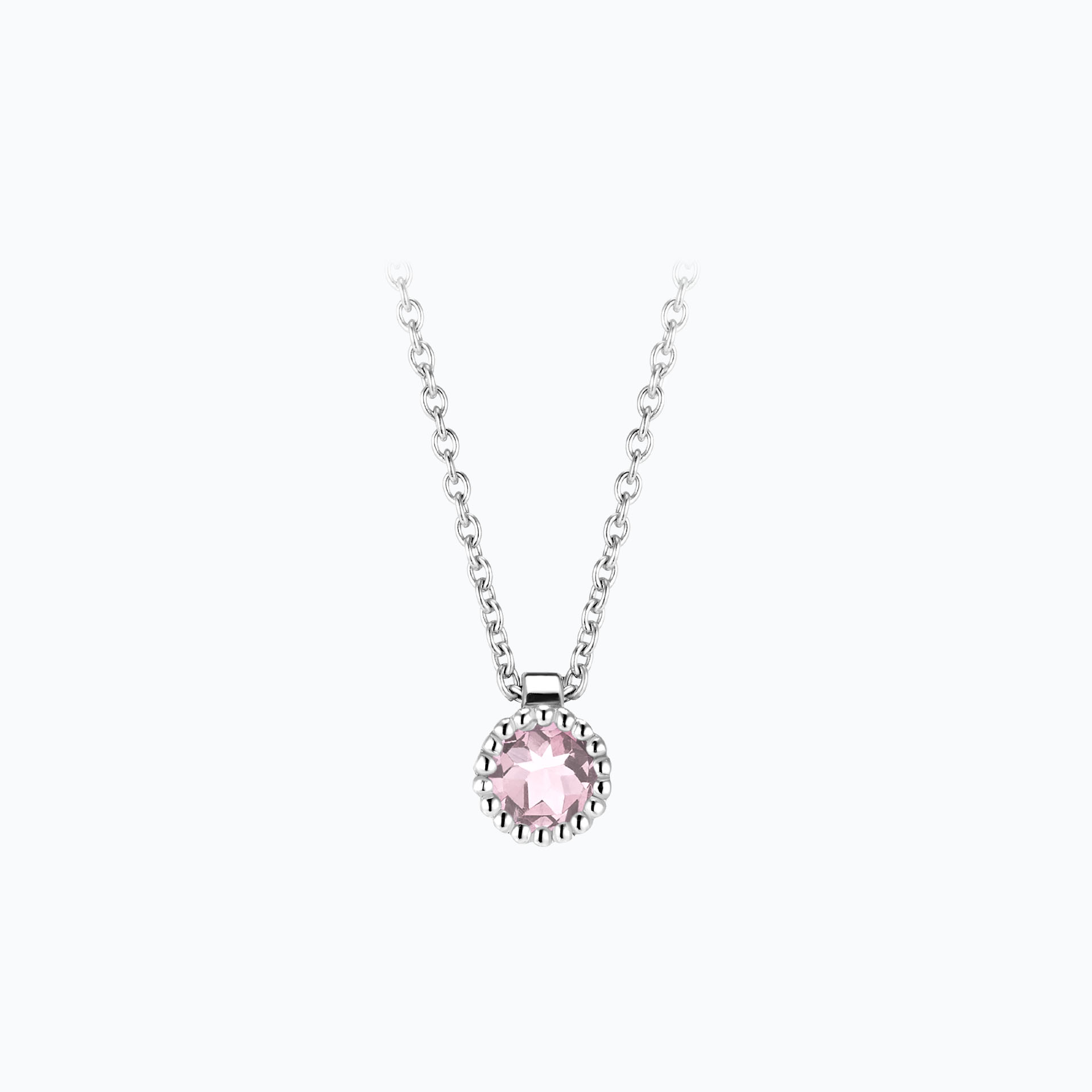 Collier Faustine Saphir Blanc de Rose 3.5 mm
