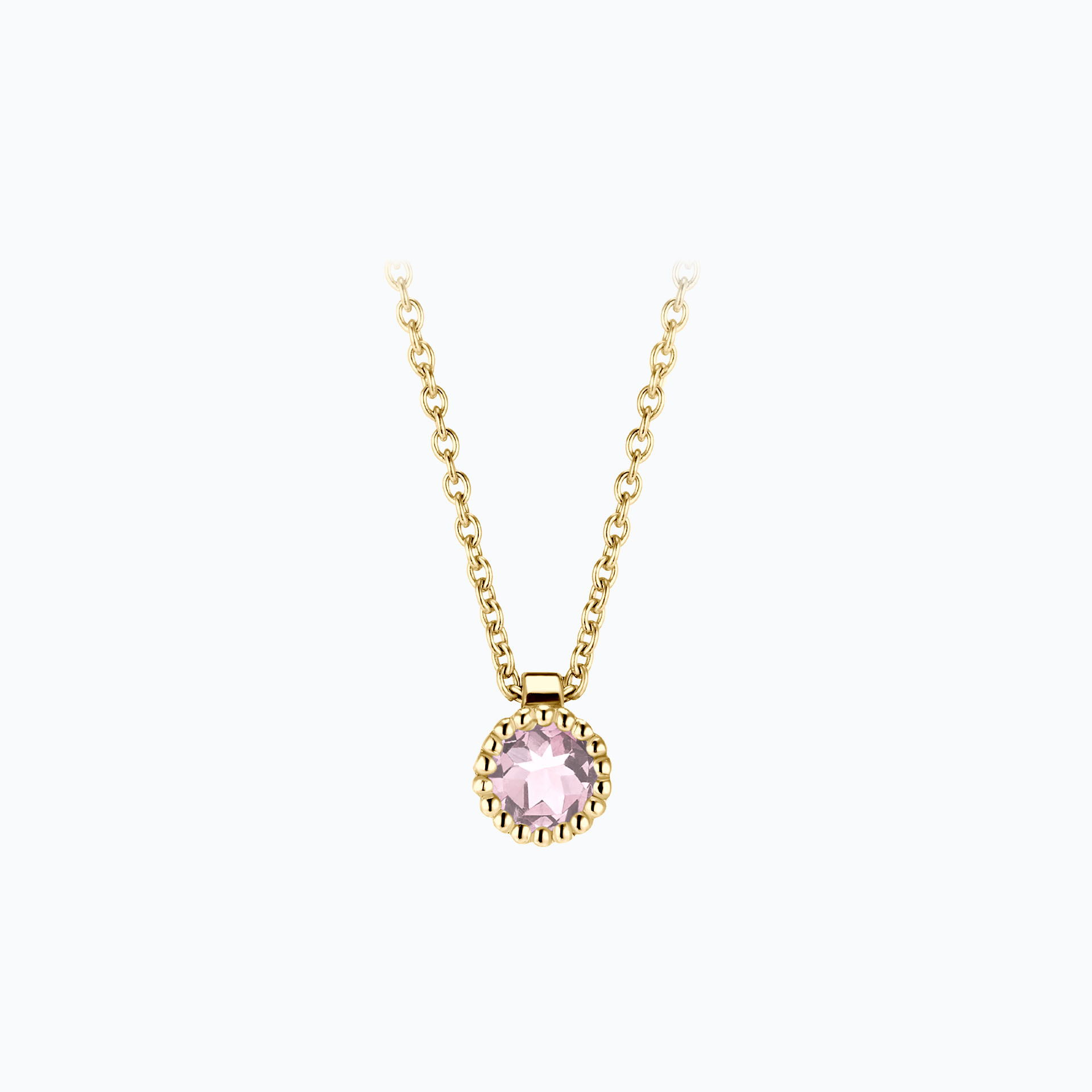 Collier Faustine Saphir Blanc de Rose 3.5 mm
