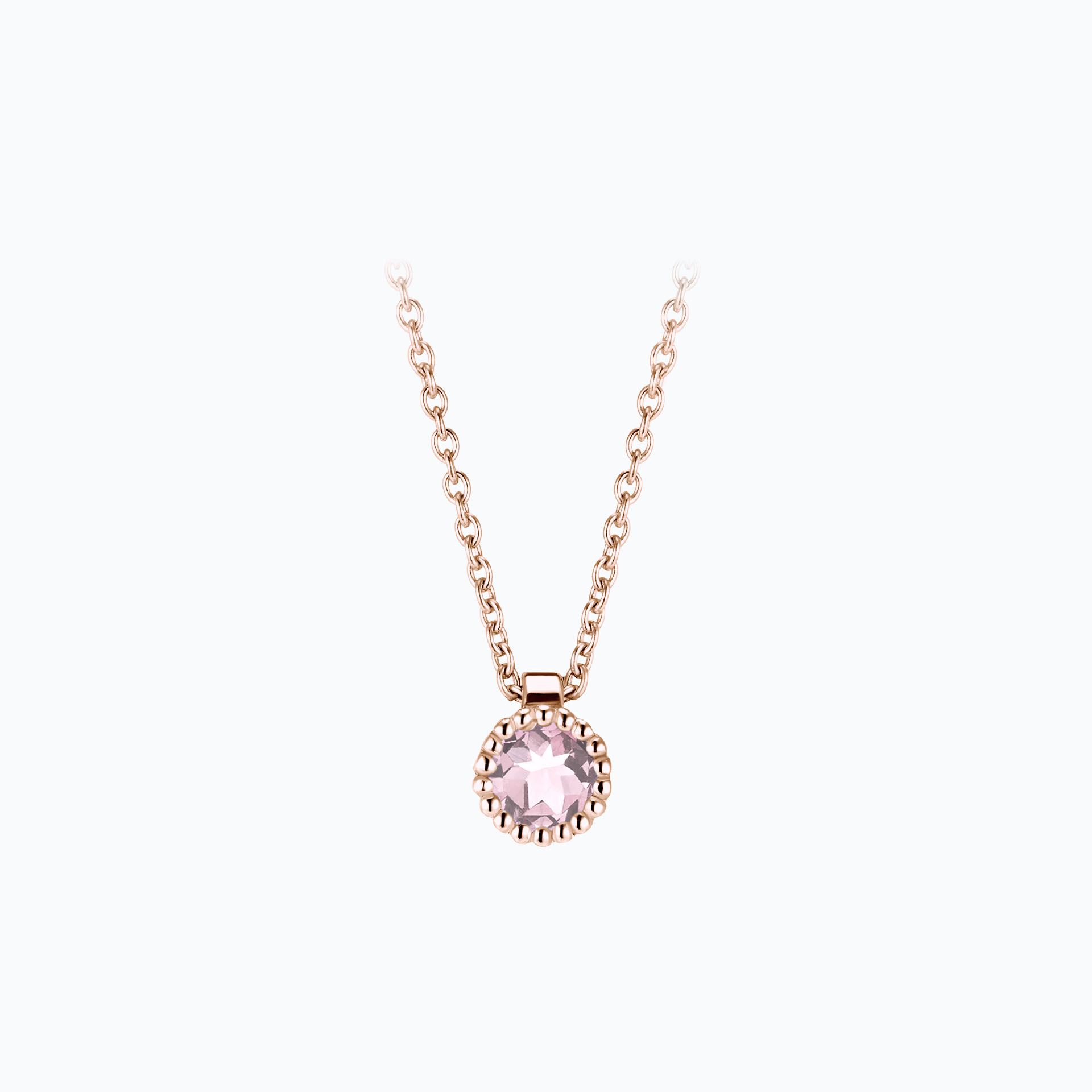 Collier Faustine Saphir Blanc de Rose 3.5 mm