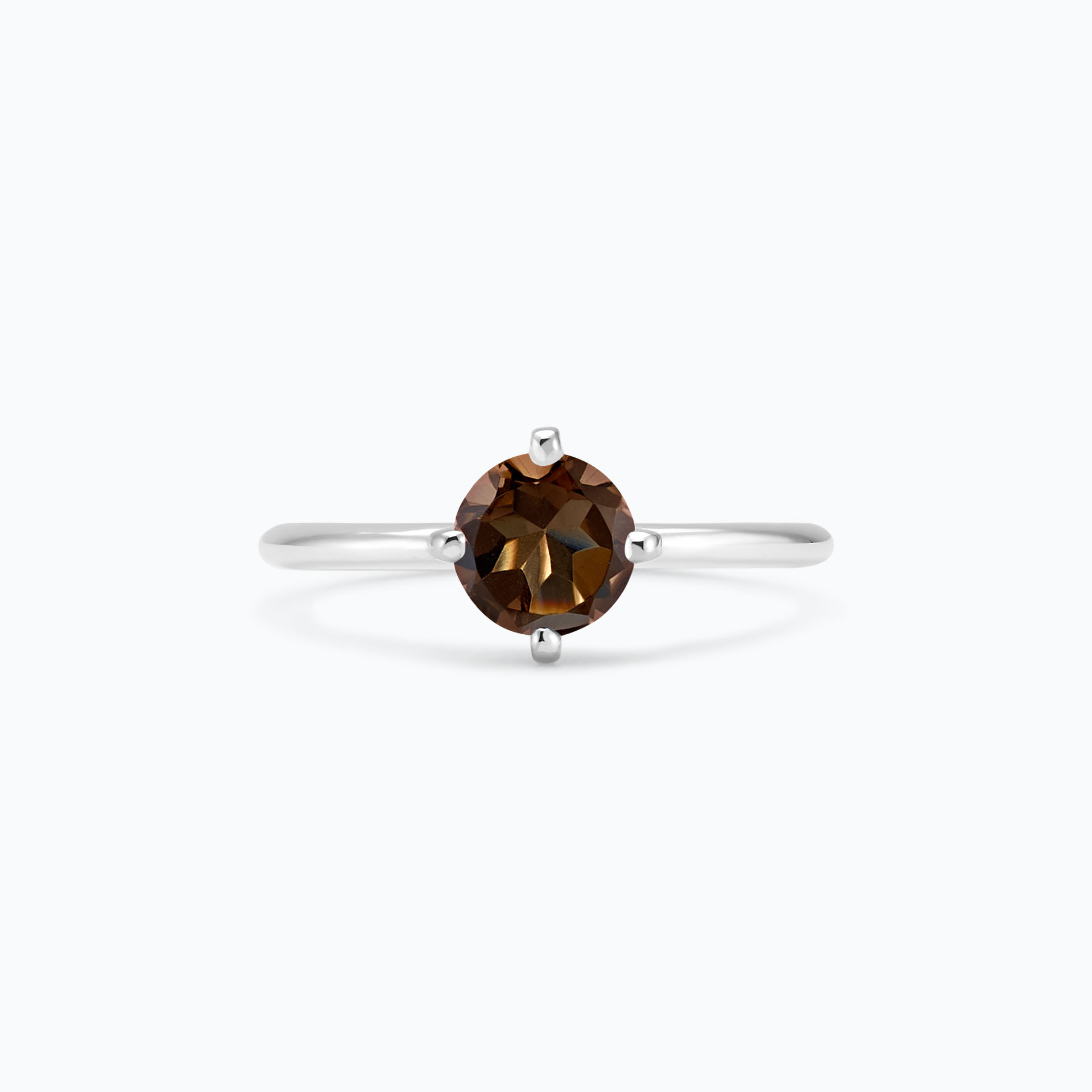 Solitaire Alva Quartz Fumé 6 mm