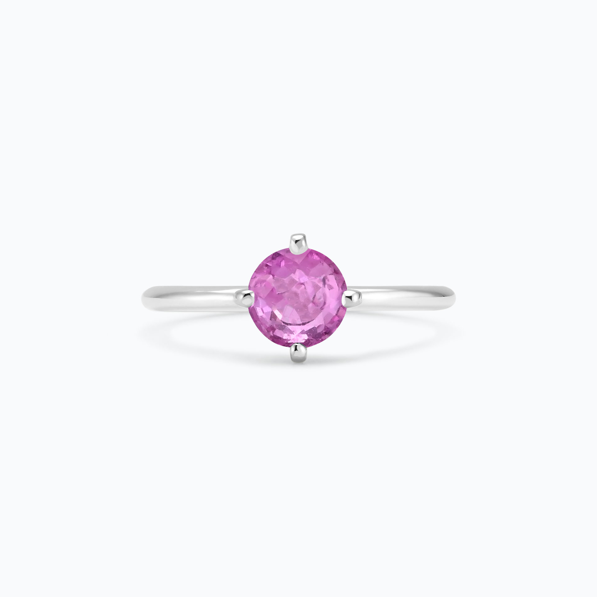 Solitaire Alva Saphir Rose 6 mm