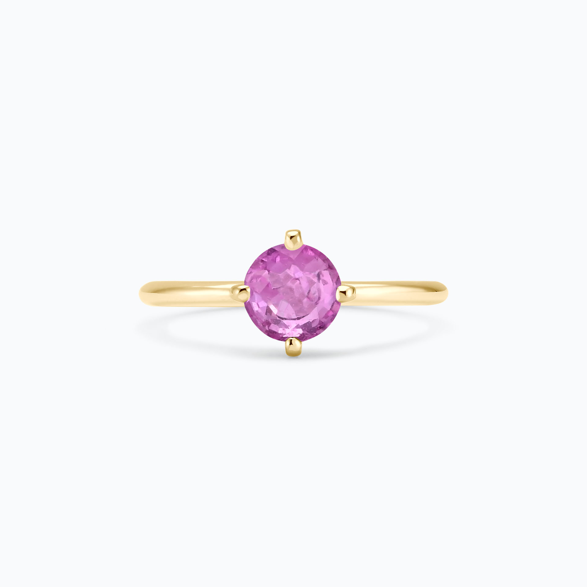 Solitaire Alva Saphir Rose 6 mm
