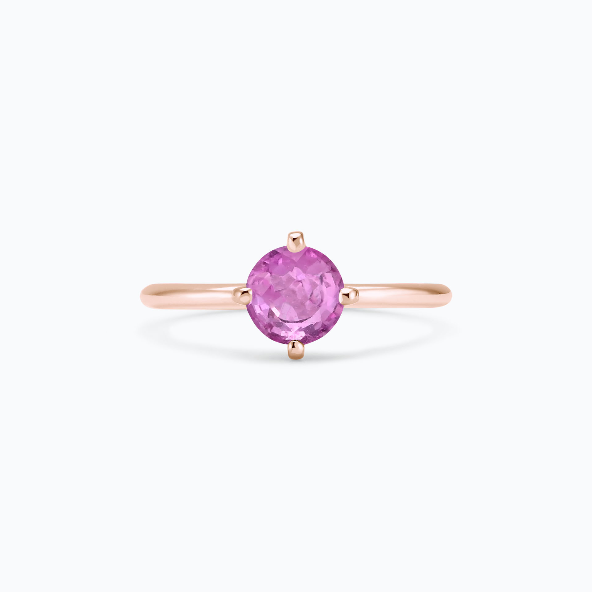 Solitaire Alva Saphir Rose 6 mm