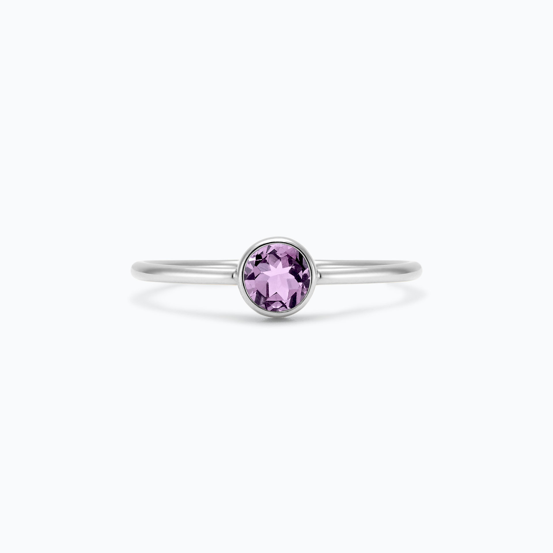Solitaire Harmony Saphir Mauve 4.5 mm