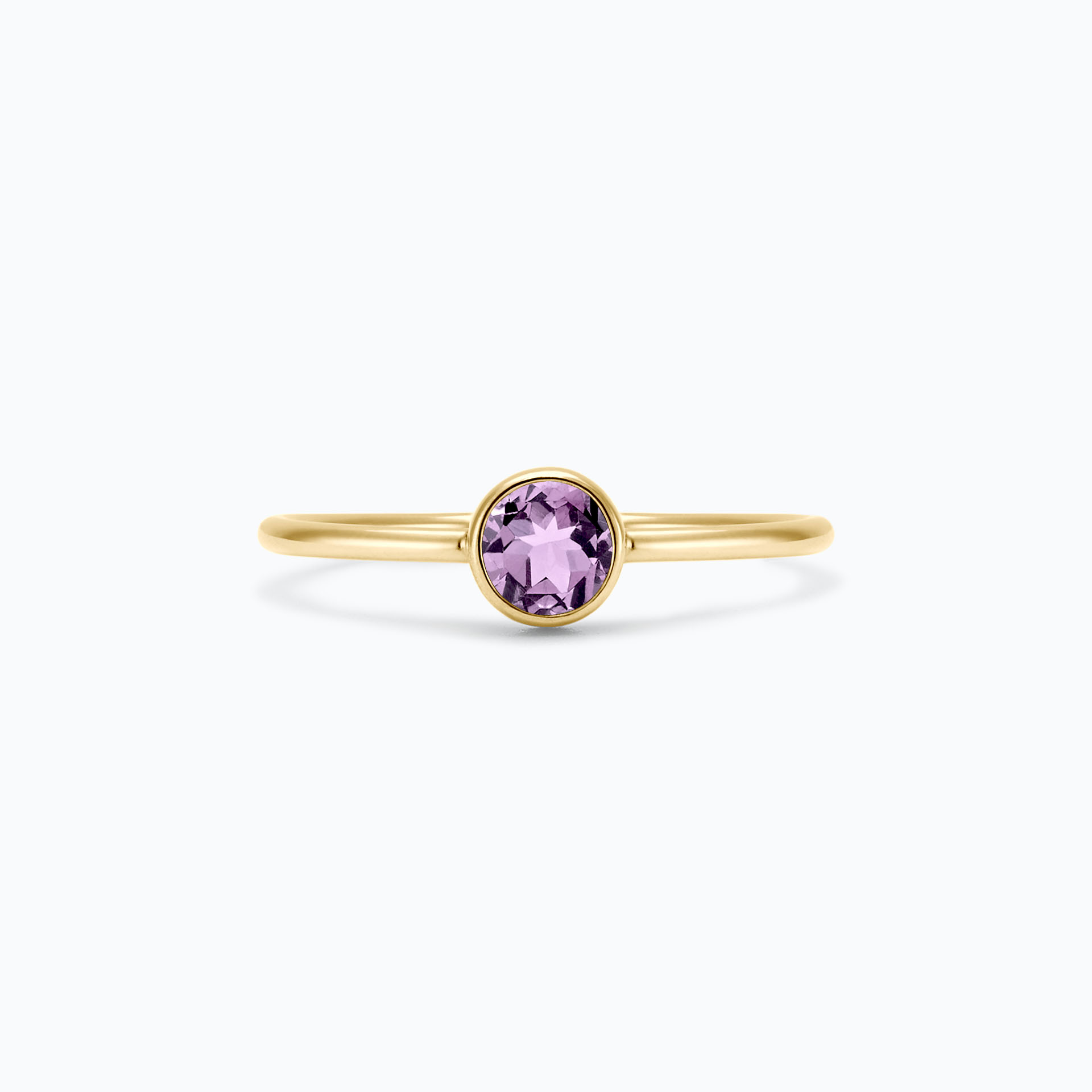 Solitaire Harmony Saphir Mauve 4.5 mm