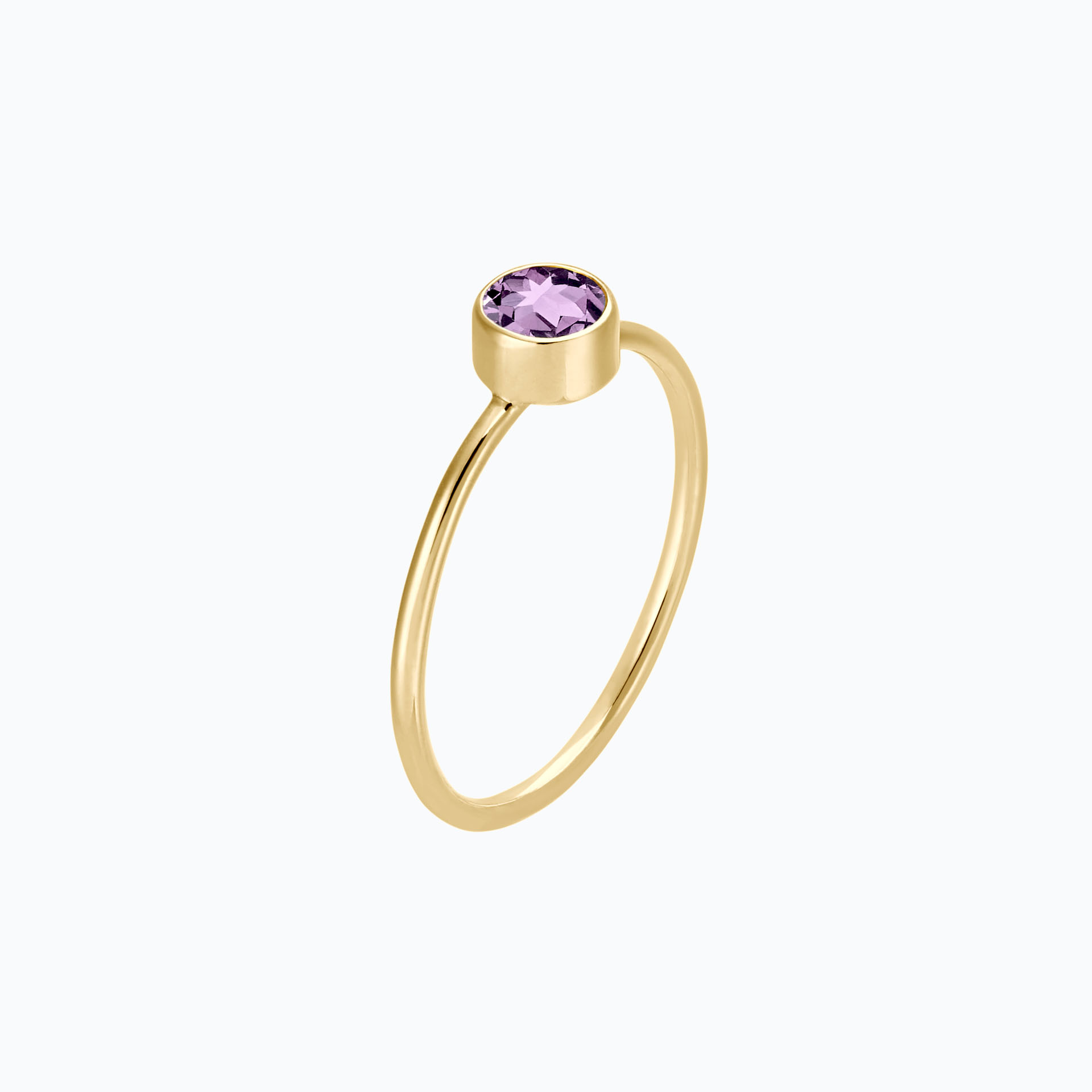 Solitaire Harmony Saphir Mauve 4.5 mm