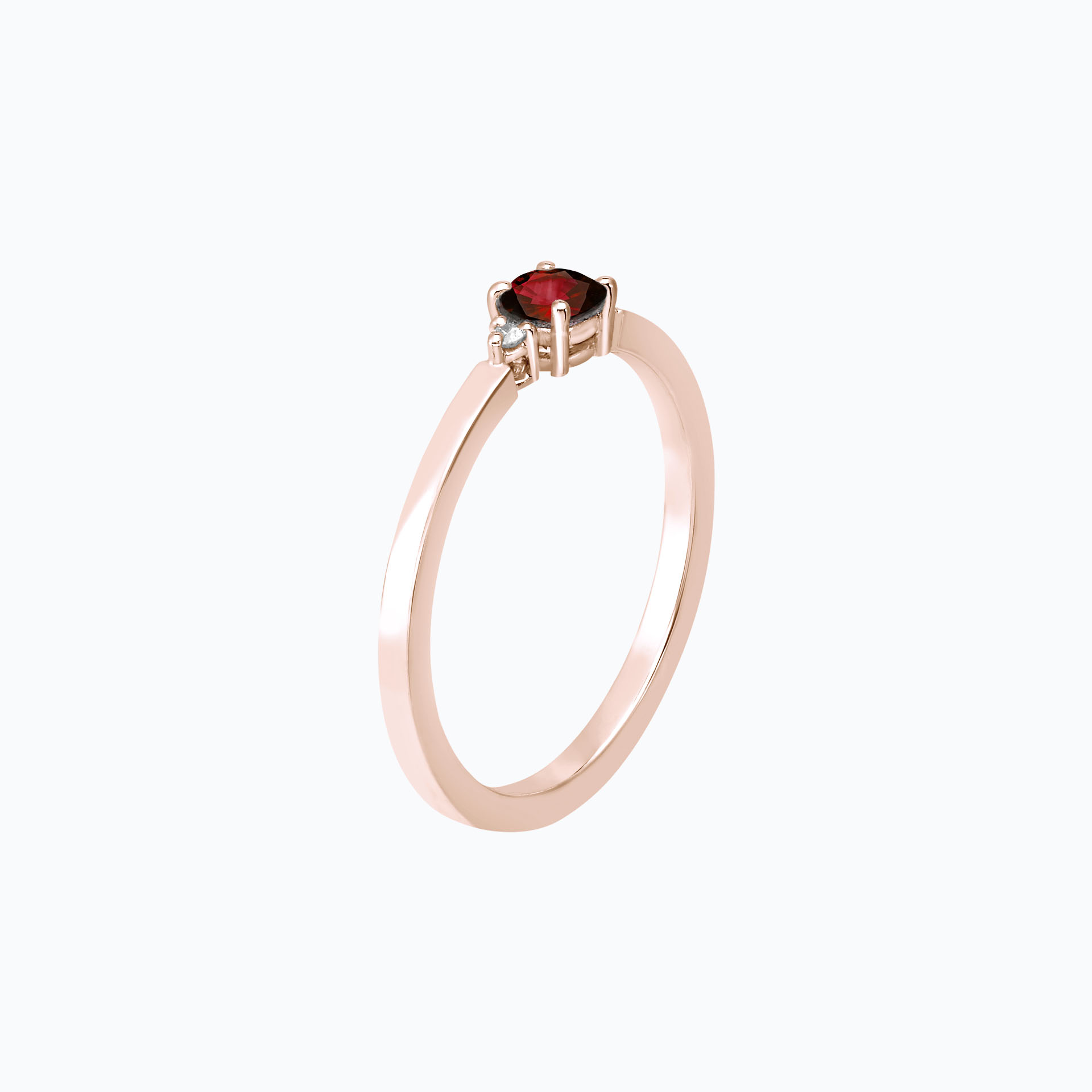 Solitaire Lolly Grenat 4.5 mm