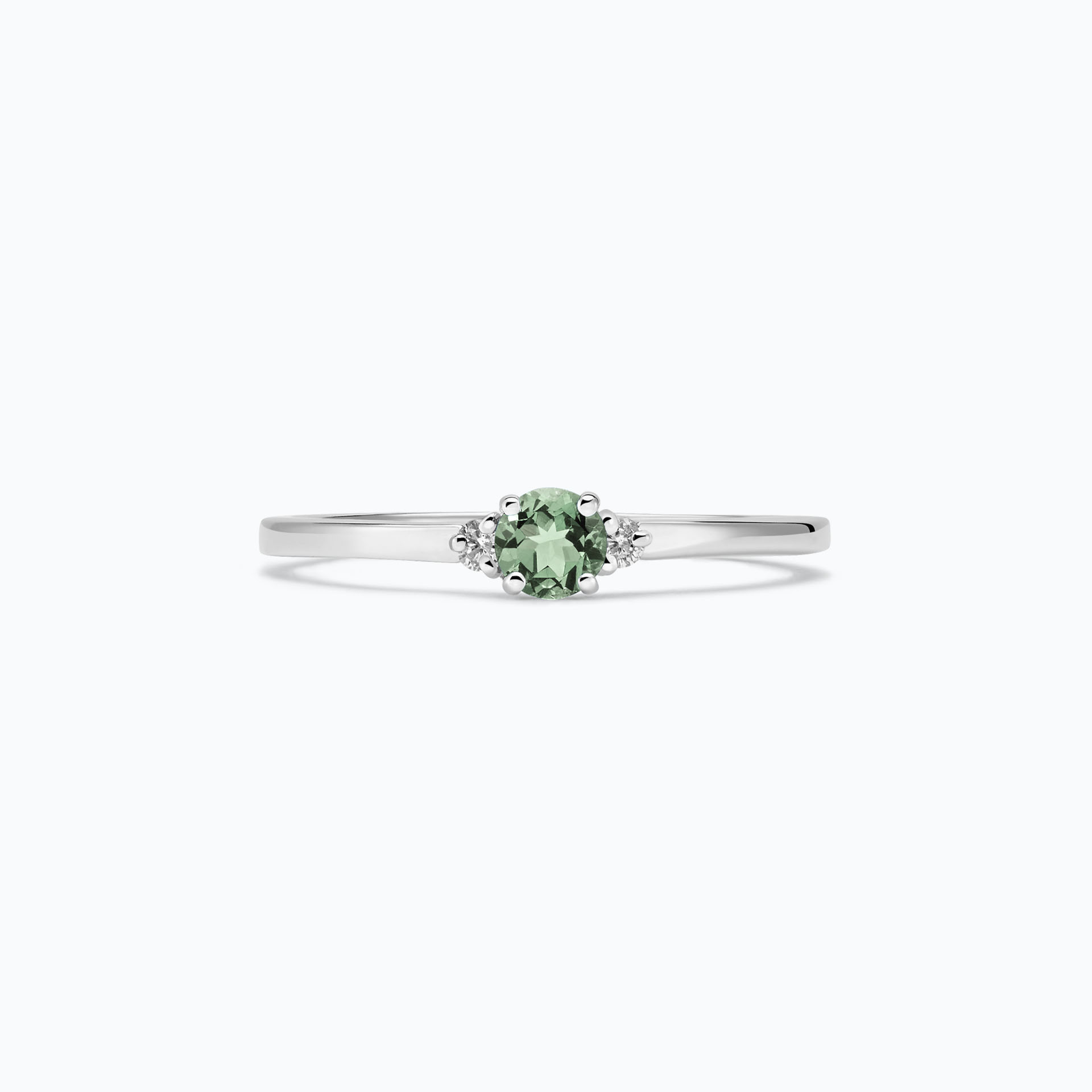 Solitaire Lolly Saphir Vert 3.5 mm