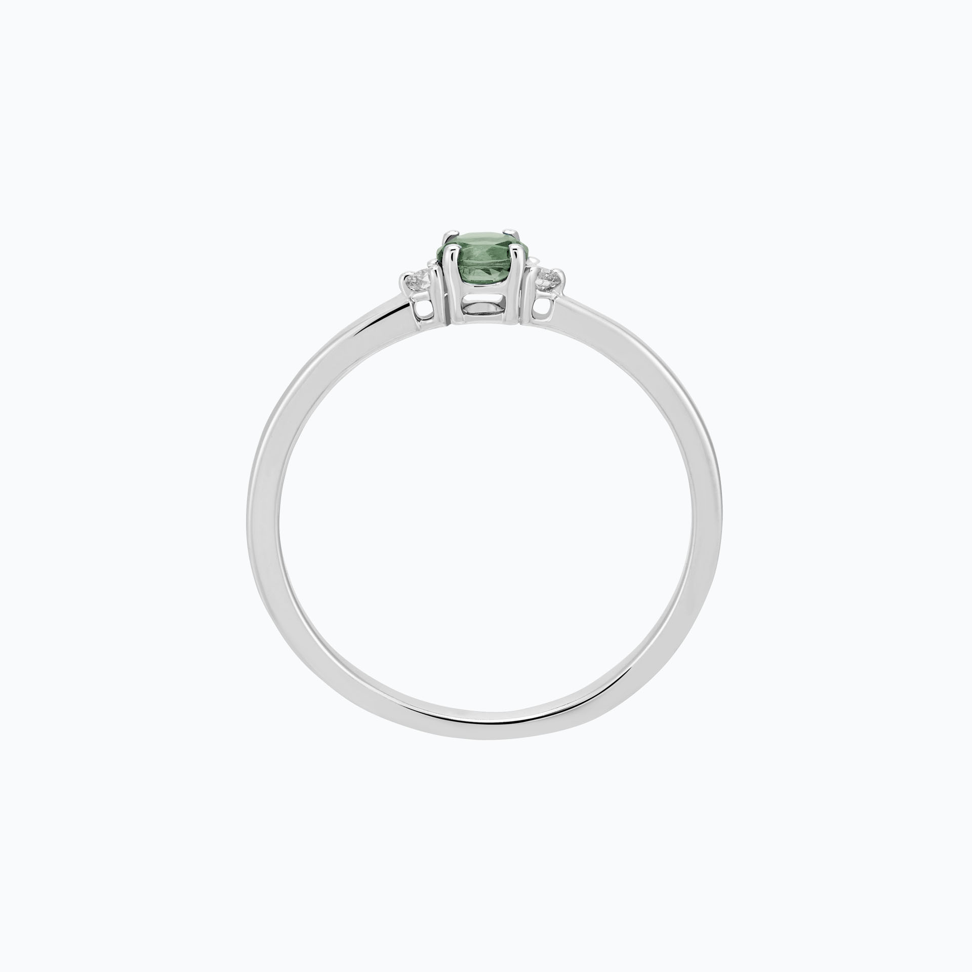 Solitaire Lolly Saphir Vert 3.5 mm