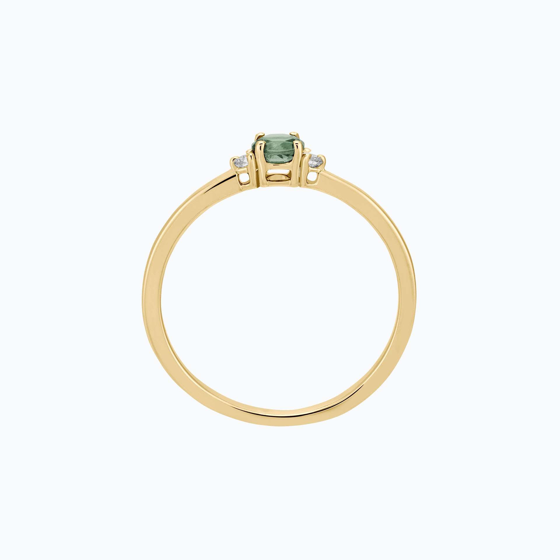 Solitaire Lolly Saphir Vert 3.5 mm