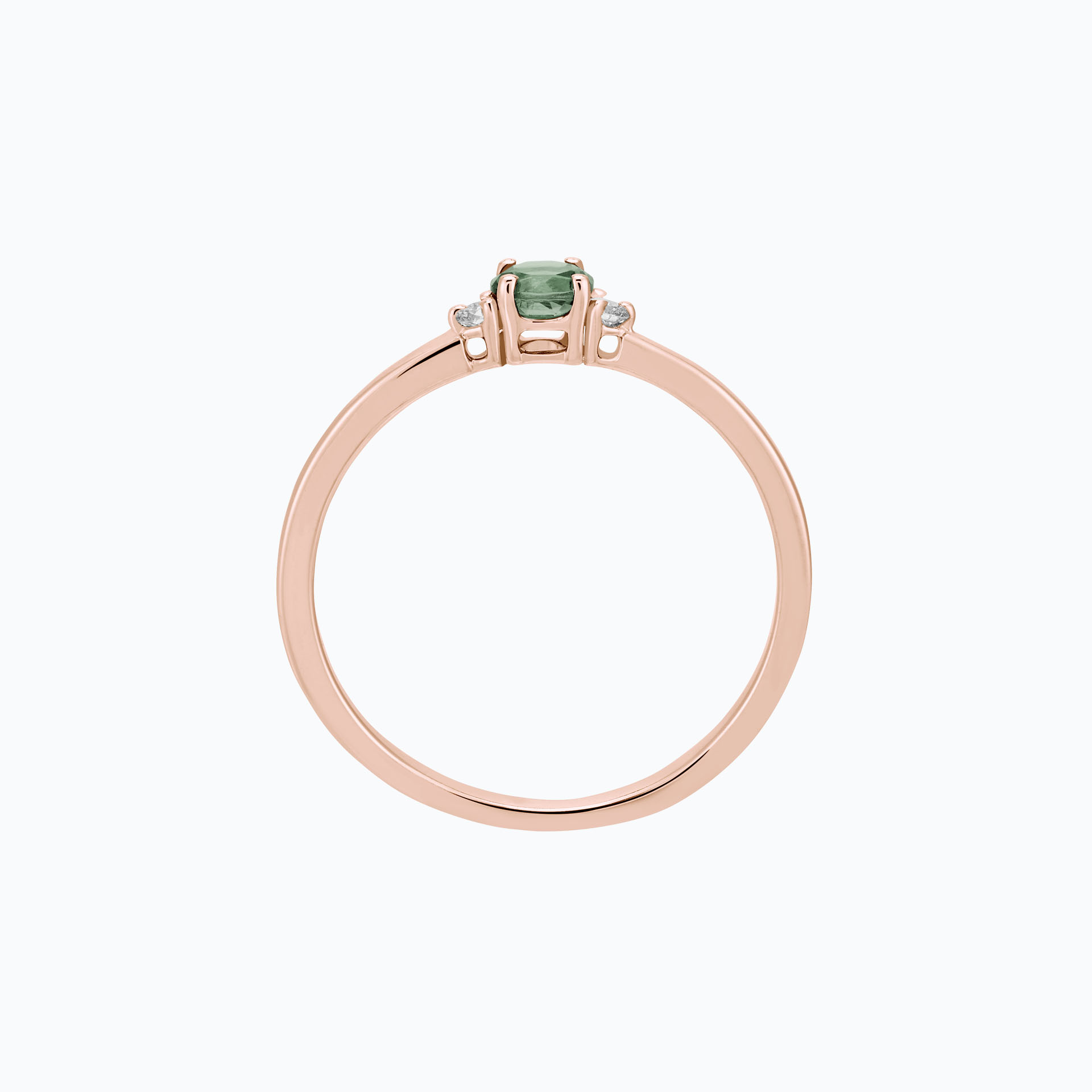 Solitaire Lolly Saphir Vert 3.5 mm