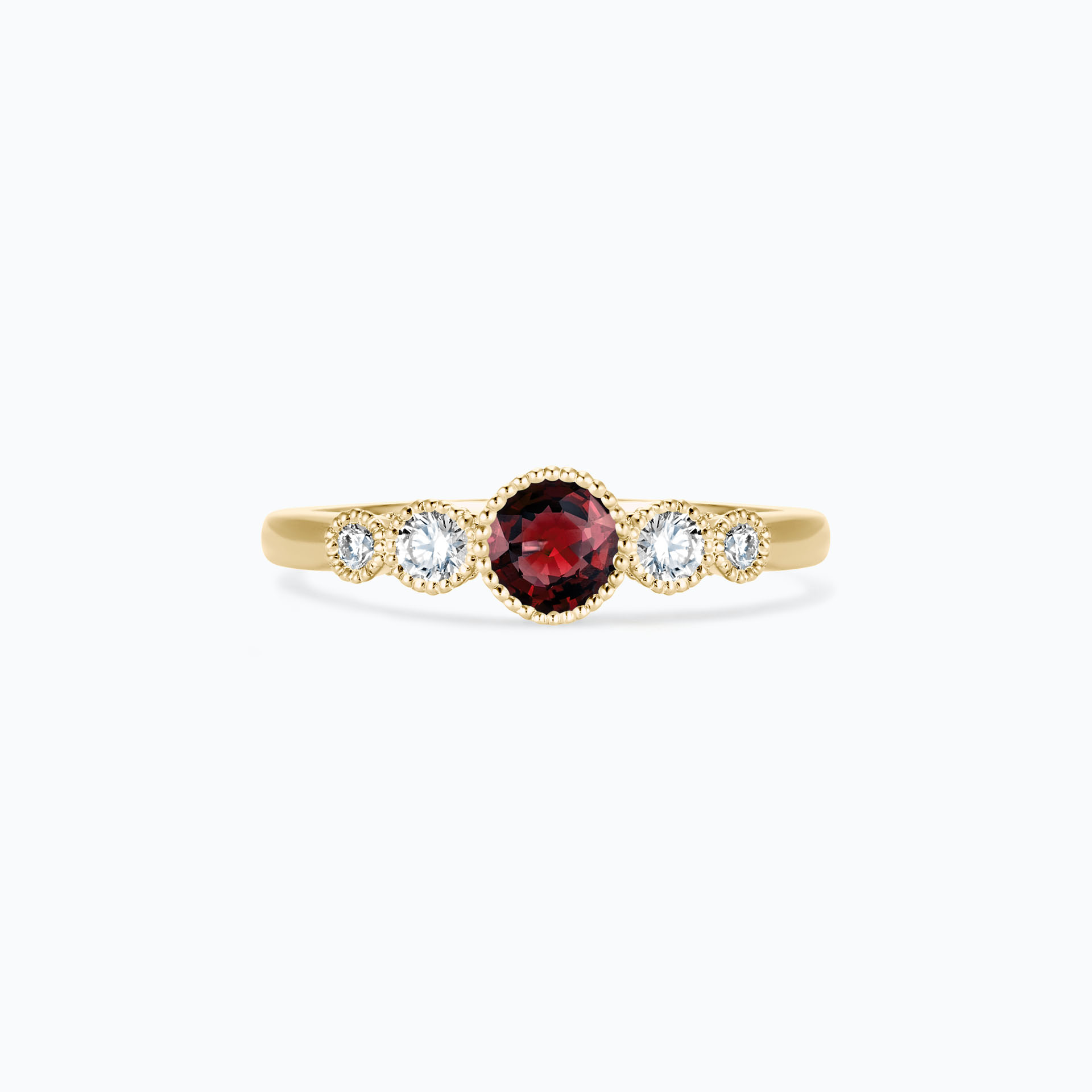 Solitaire Paloma Millegrain Rubis 4.5 mm