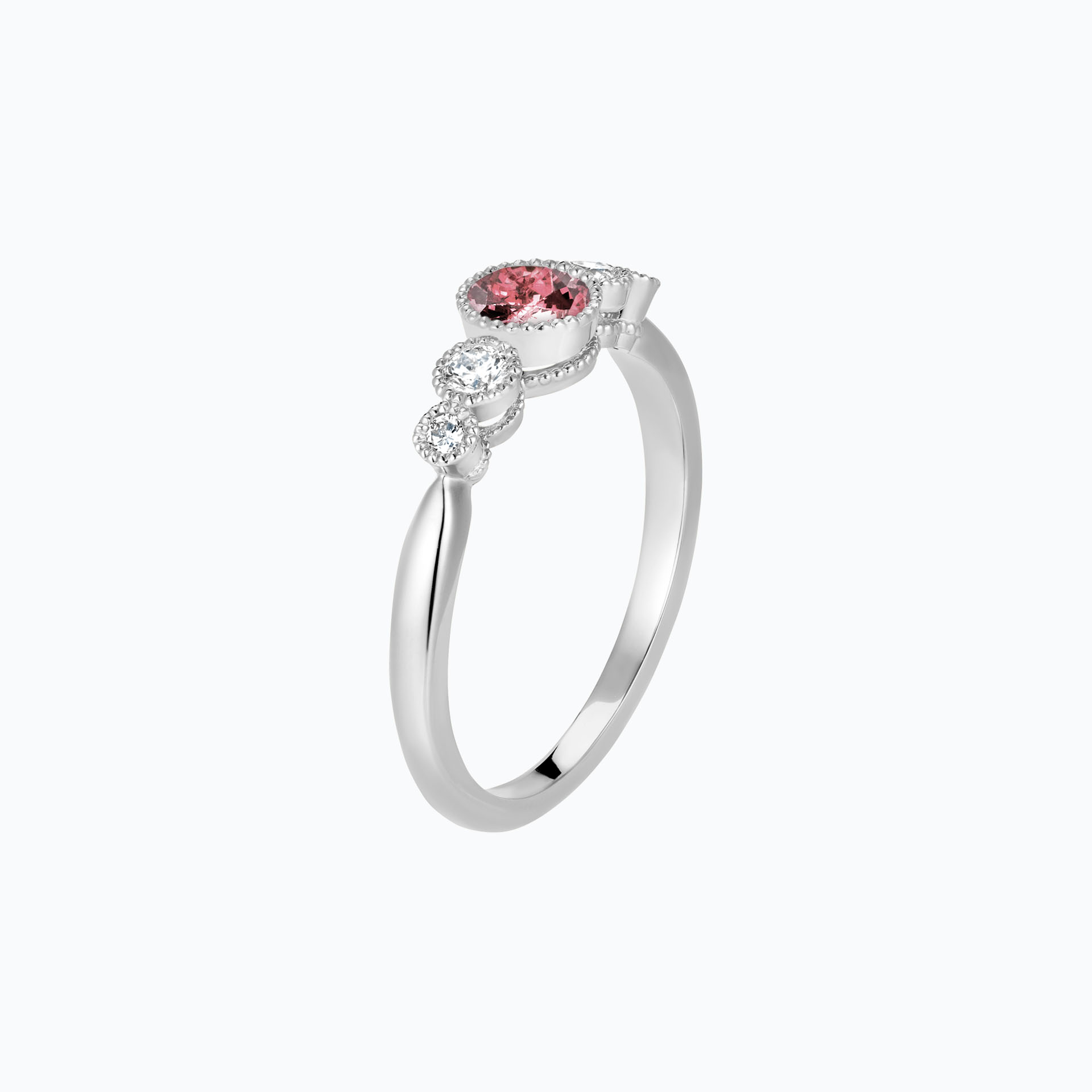 Solitaire Paloma Millegrain Tourmaline 4.5 mm