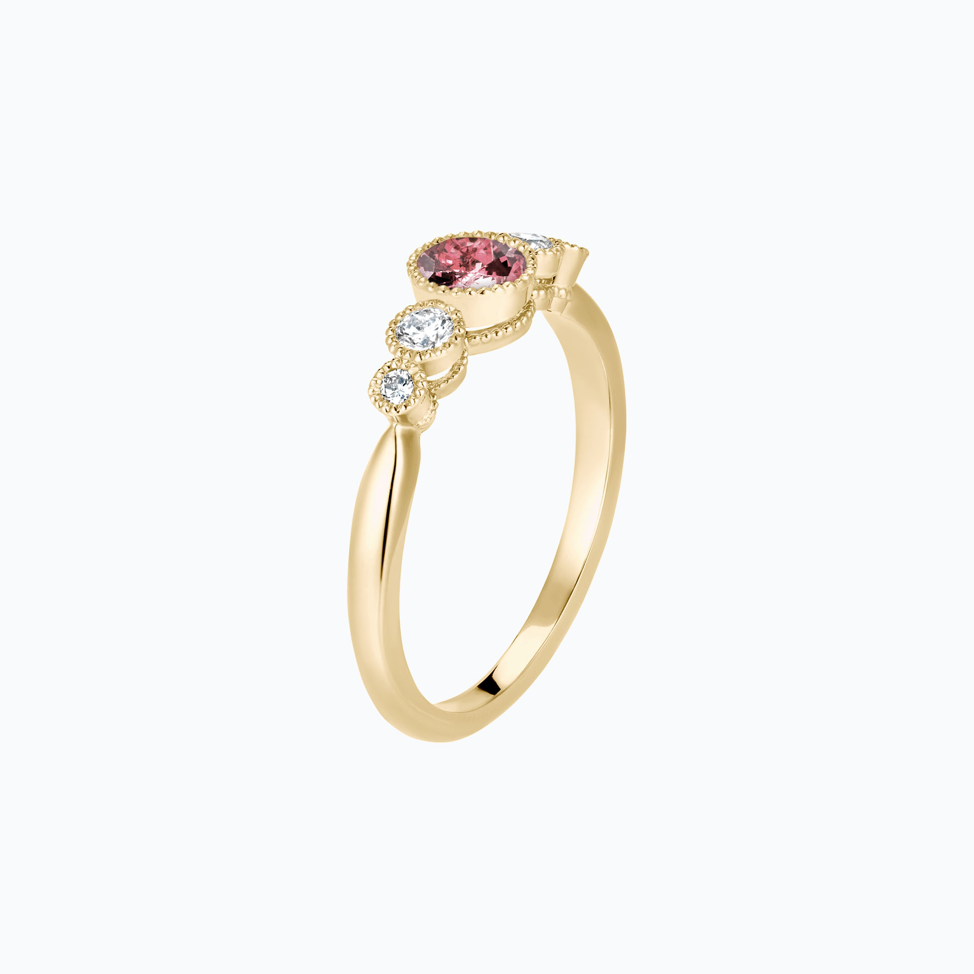 Solitaire Paloma Millegrain Tourmaline 4.5 mm
