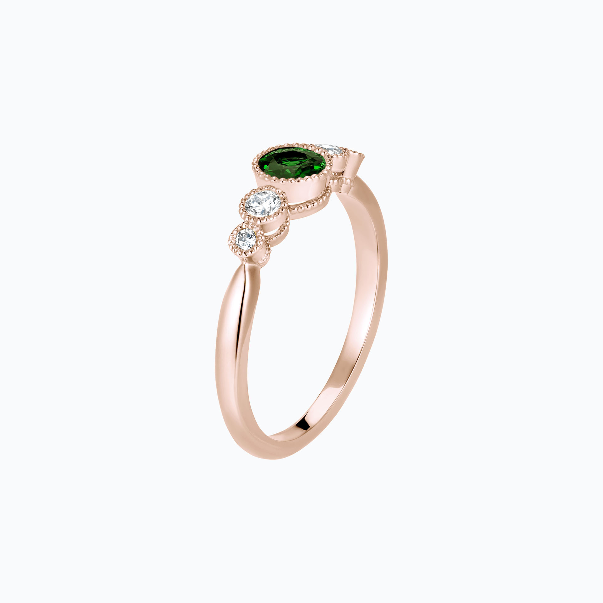 Solitaire Paloma Millegrain Tsavorite 4.5 mm