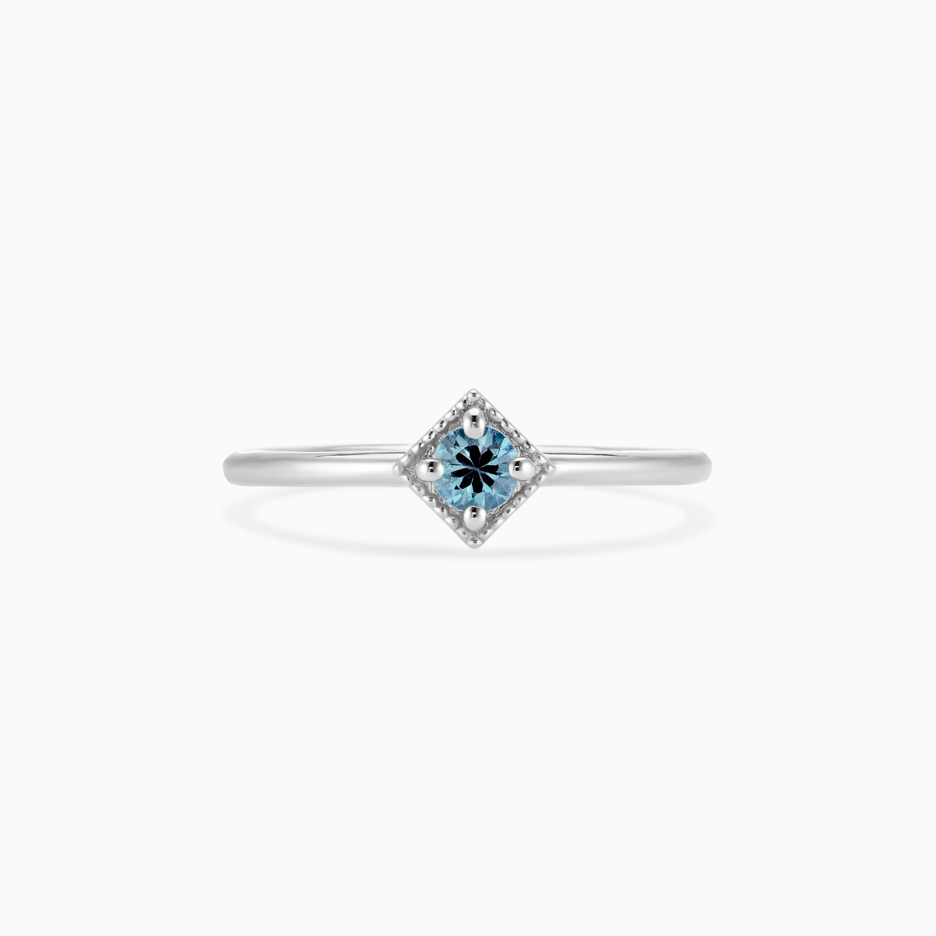 Solitaire Romy Millegrain Aigue-Marine 3.5 mm