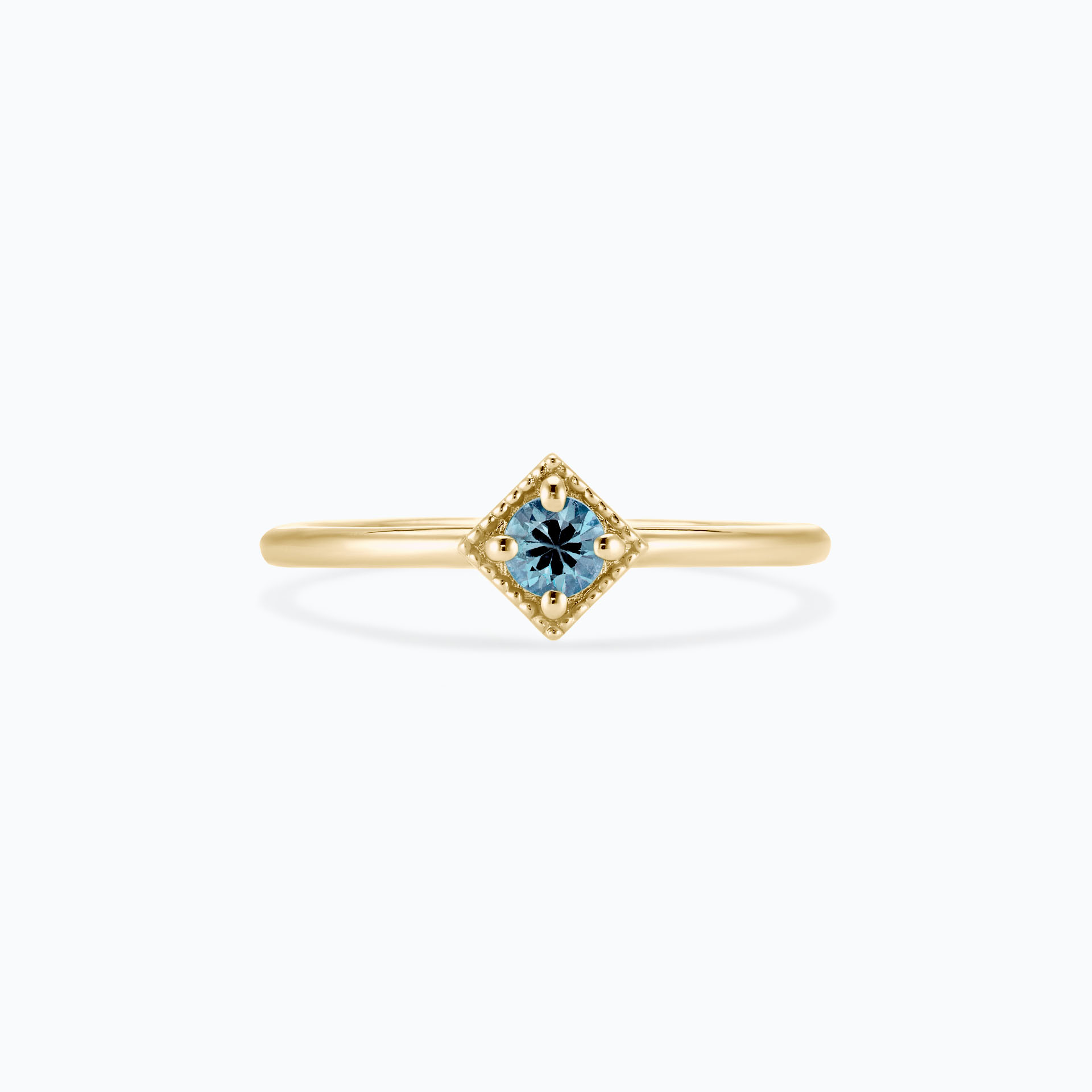 Solitaire Romy Millegrain Aigue-Marine 3.5 mm