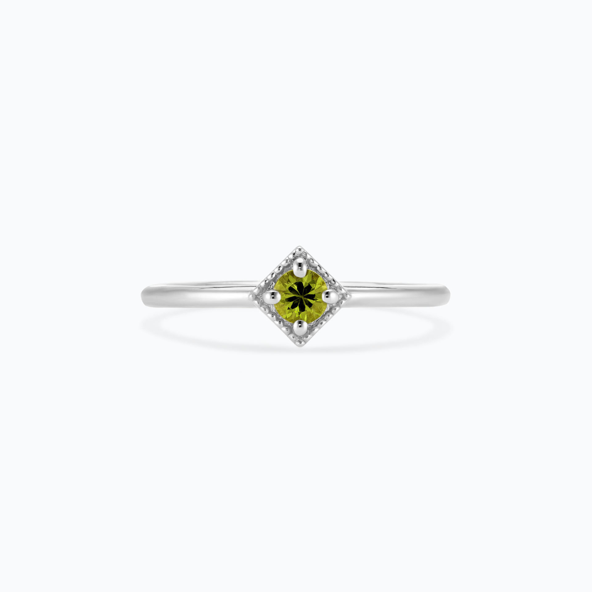 Solitaire Romy Millegrain Péridot 3.5 mm