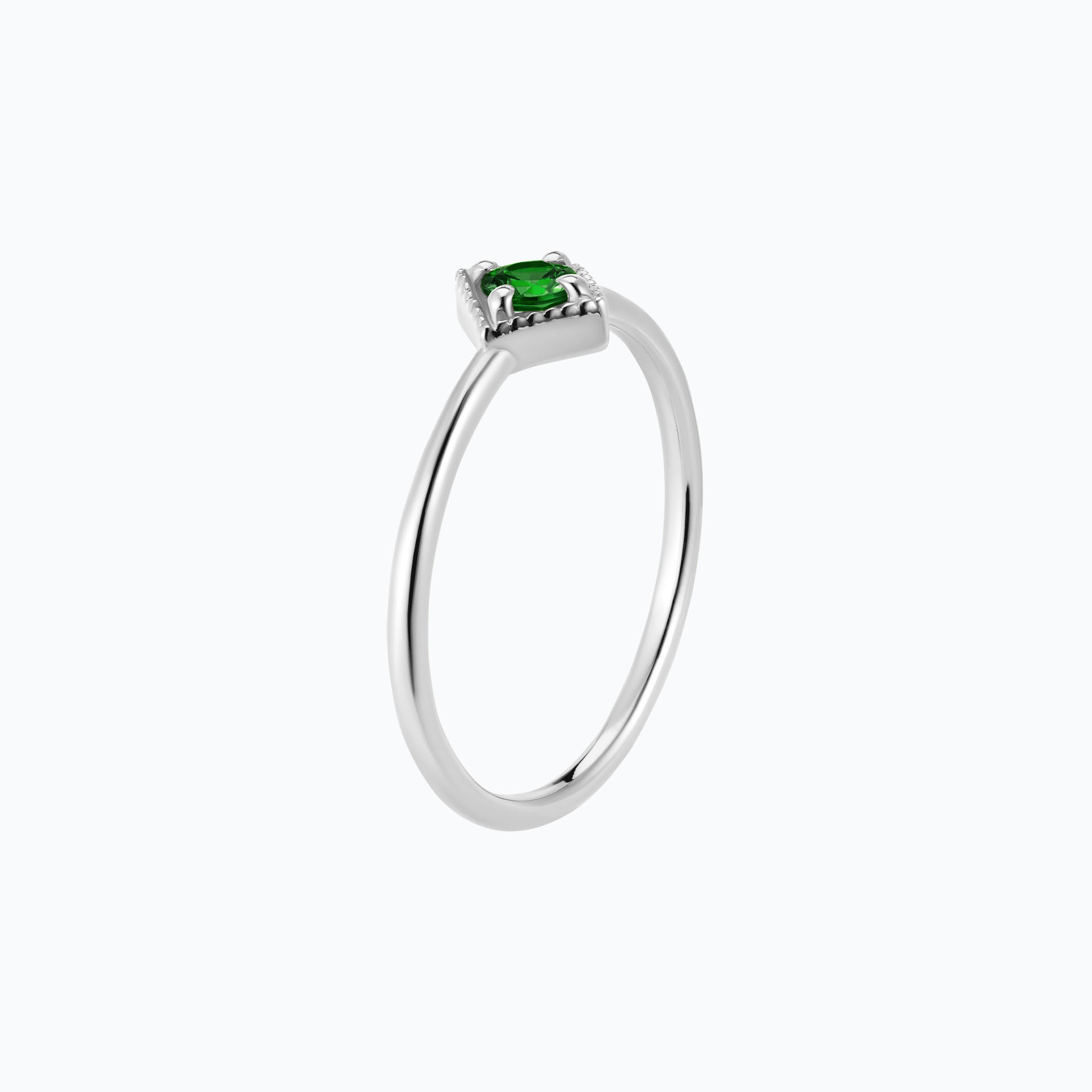 Solitaire Romy Millegrain Tsavorite 3.5 mm