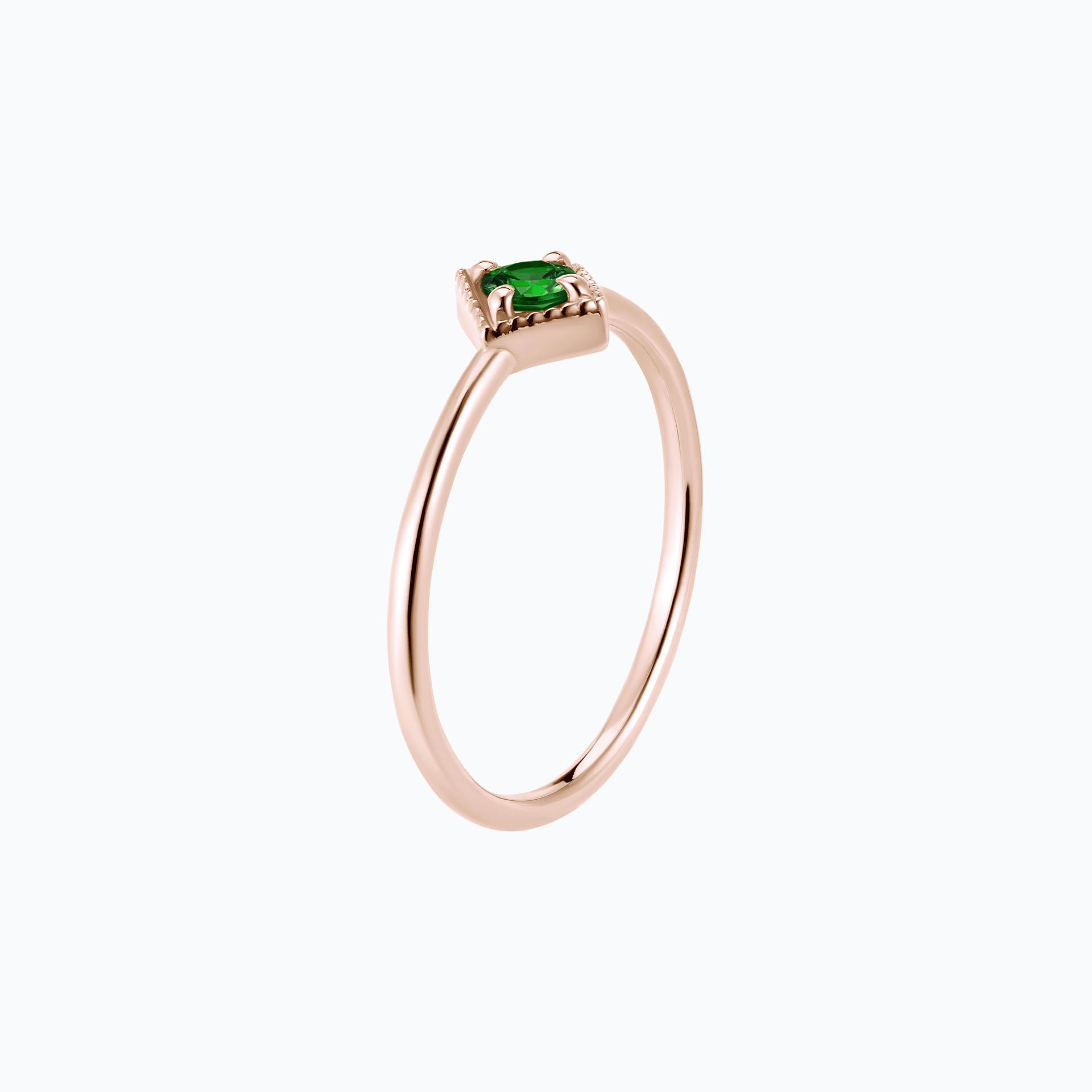 Solitaire Romy Millegrain Tsavorite 3.5 mm