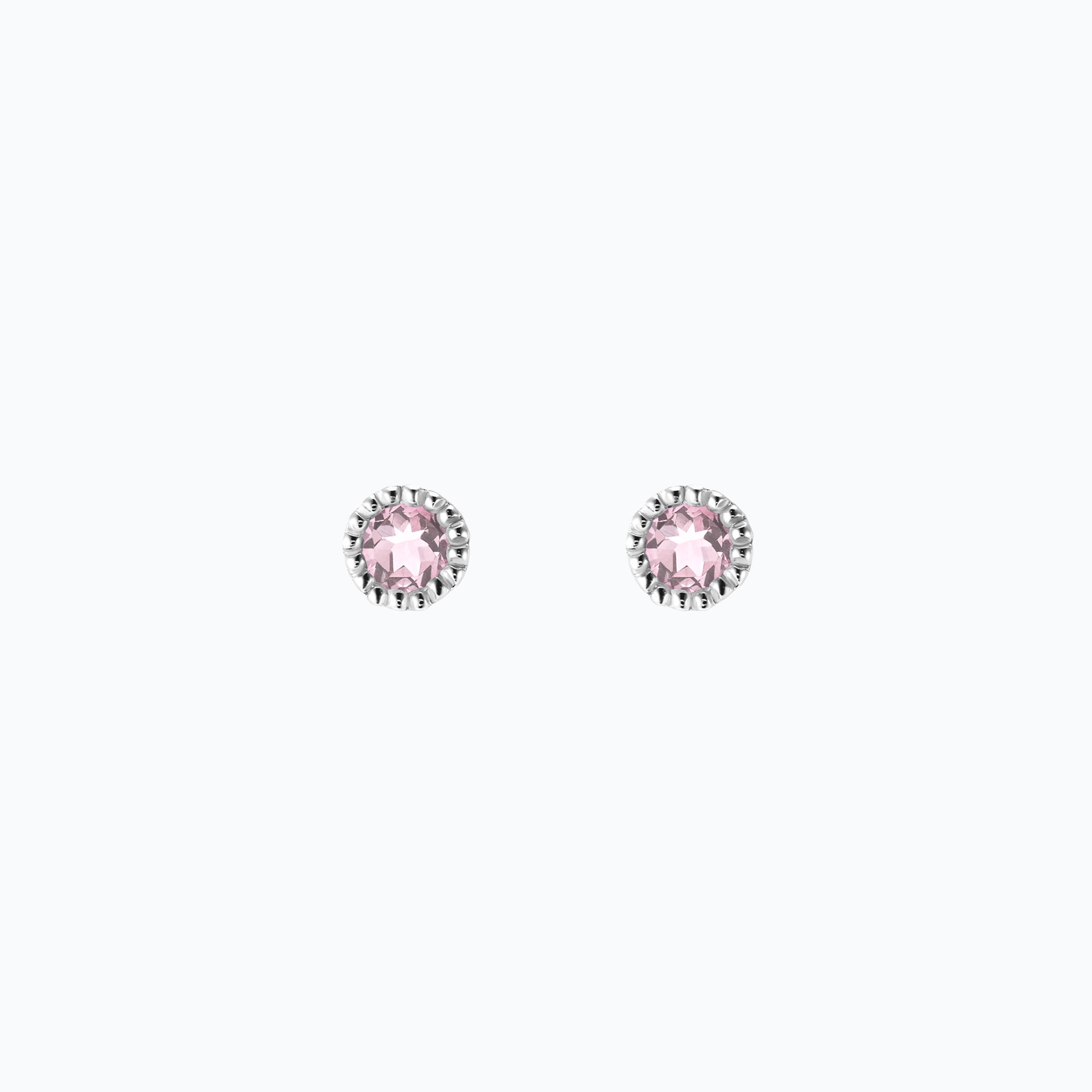 Boucles Faustine Saphir Blanc de Rose