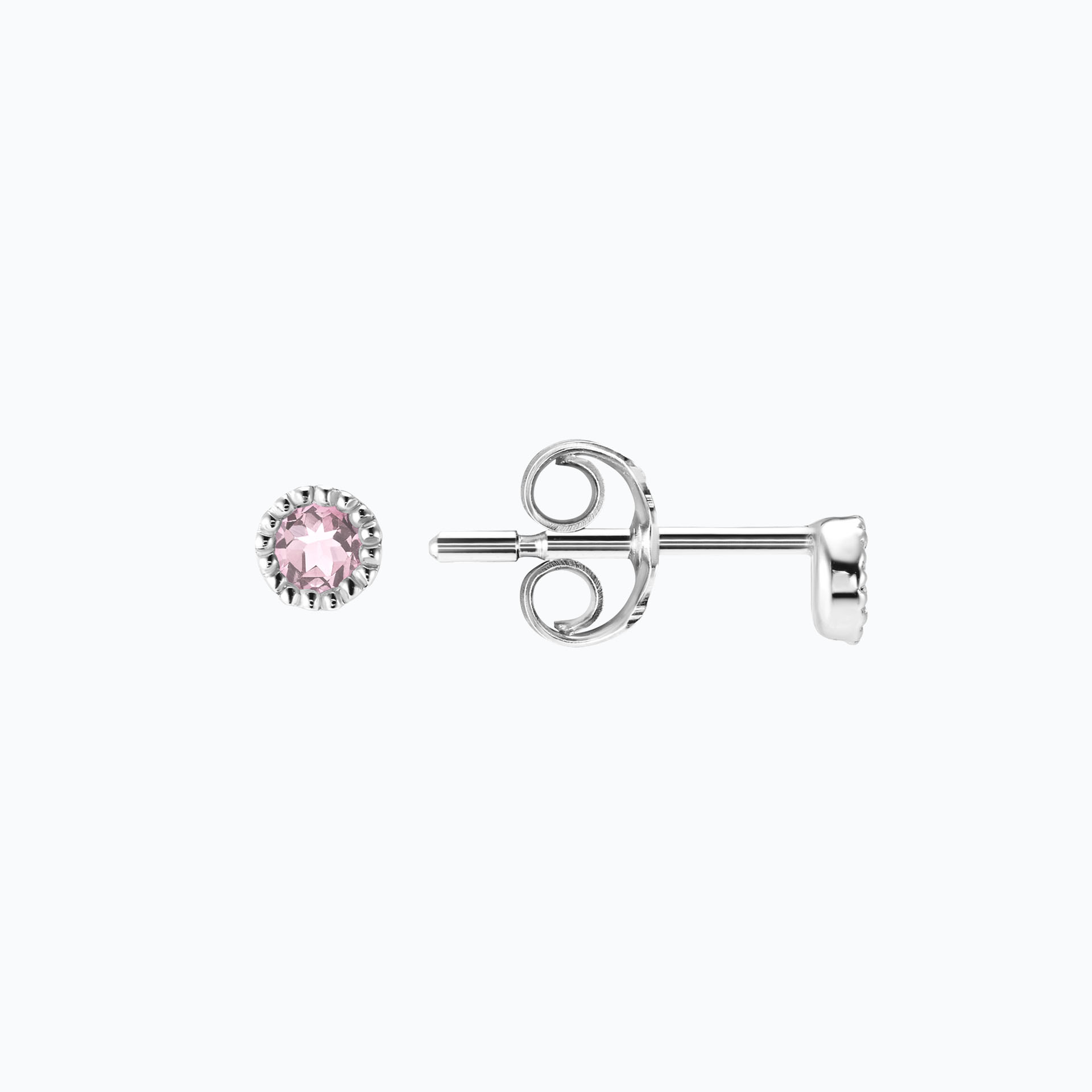 Boucles Faustine Saphir Blanc de Rose