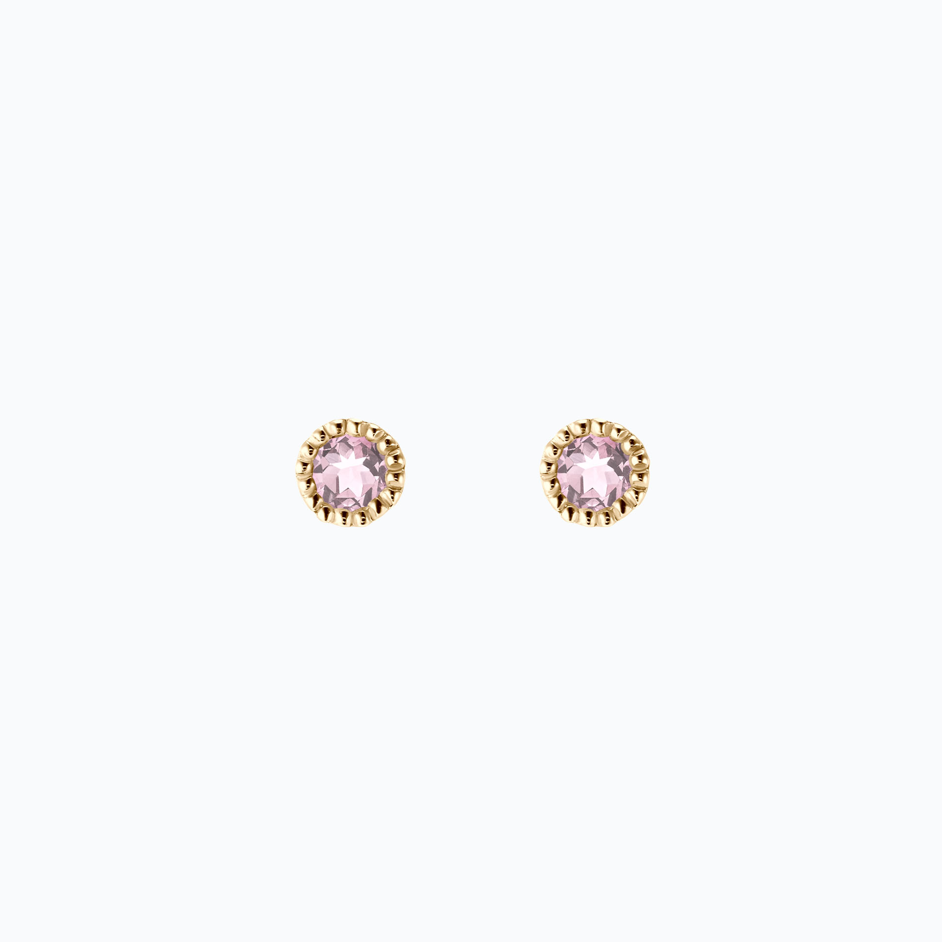 Boucles Faustine Saphir Blanc de Rose