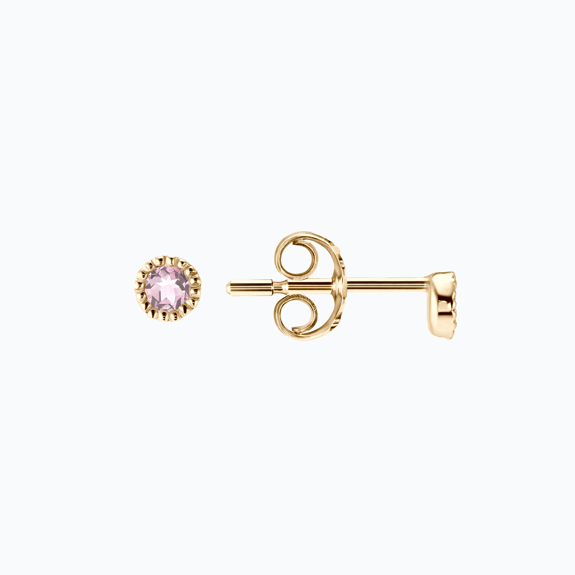 Boucles Faustine Saphir Blanc de Rose