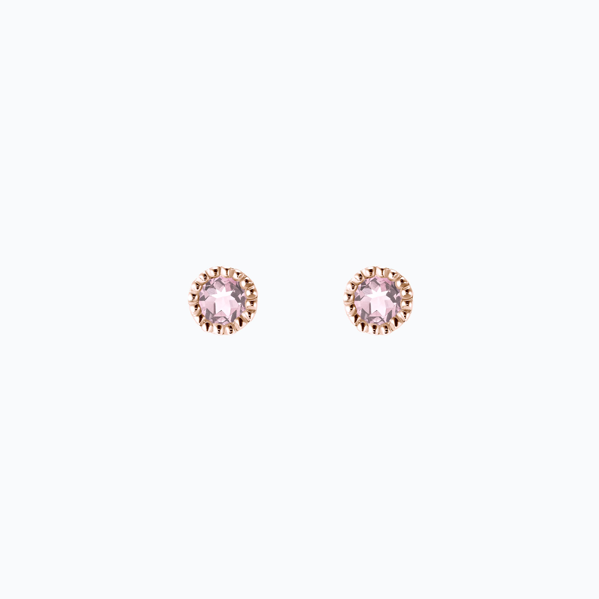 Boucles Faustine Saphir Blanc de Rose
