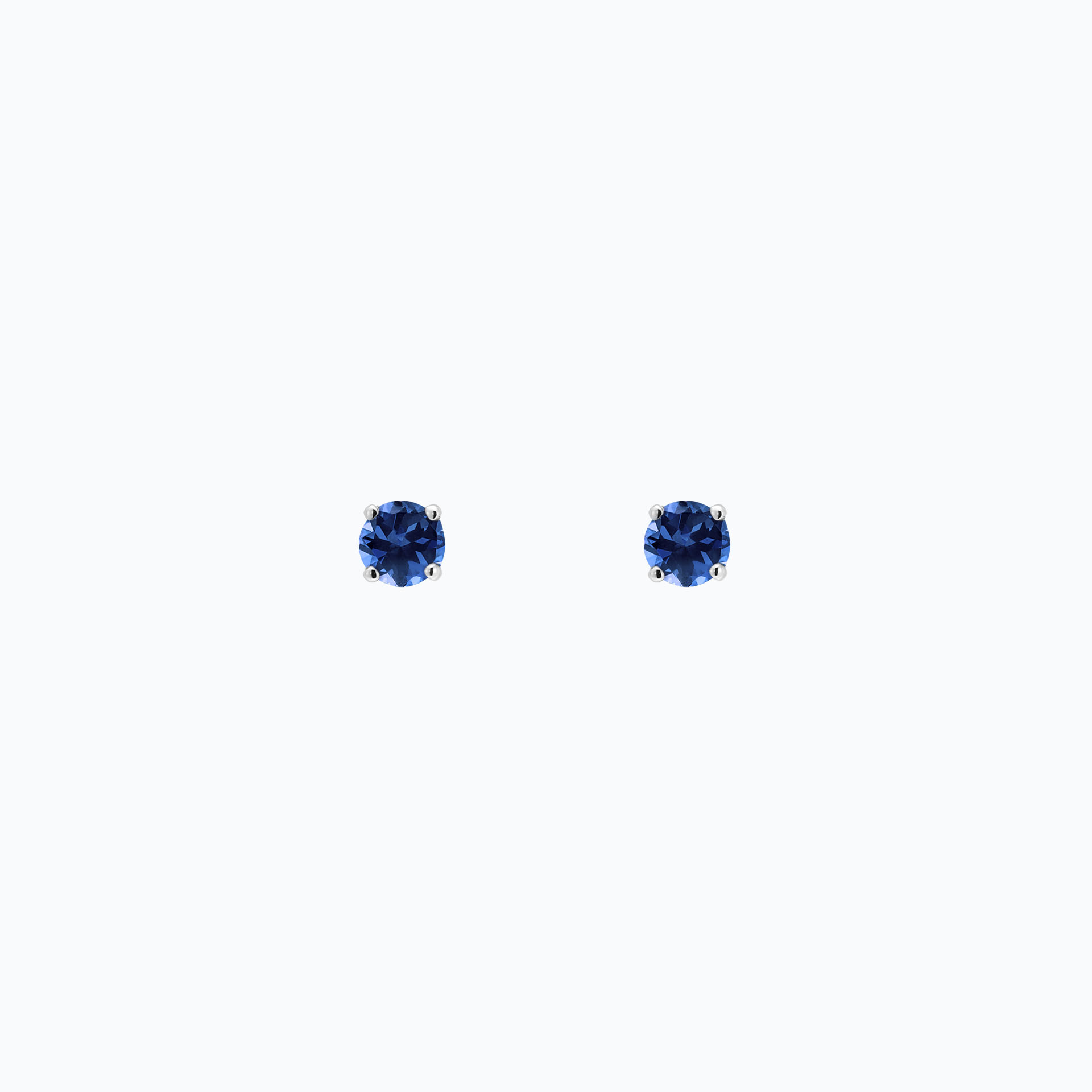 Boucles Alva Saphir Bleu Éclipse 3.5 mm