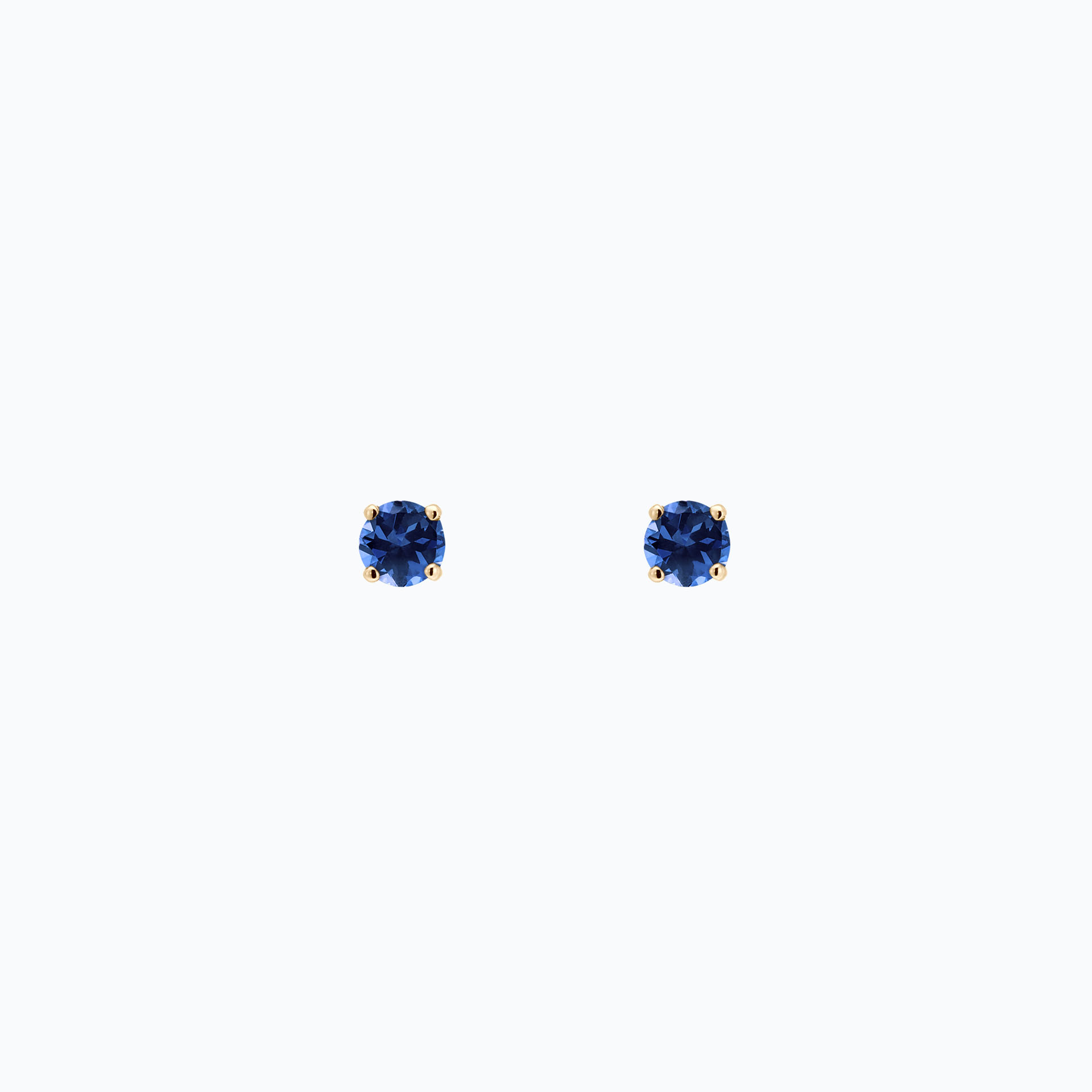 Boucles Alva Saphir Bleu Éclipse 3.5 mm