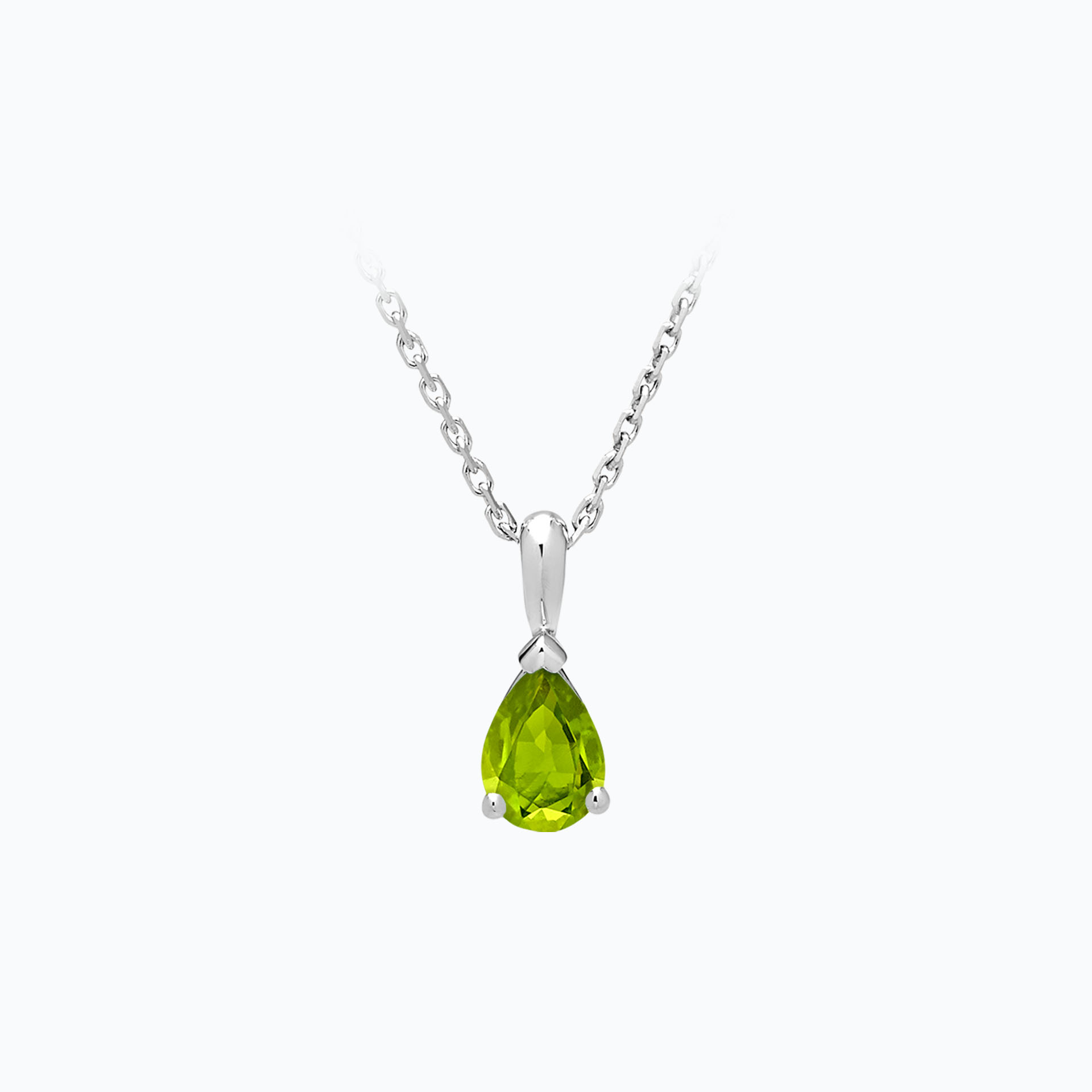 Pendentif Goutte Péridot 6 x 4 mm