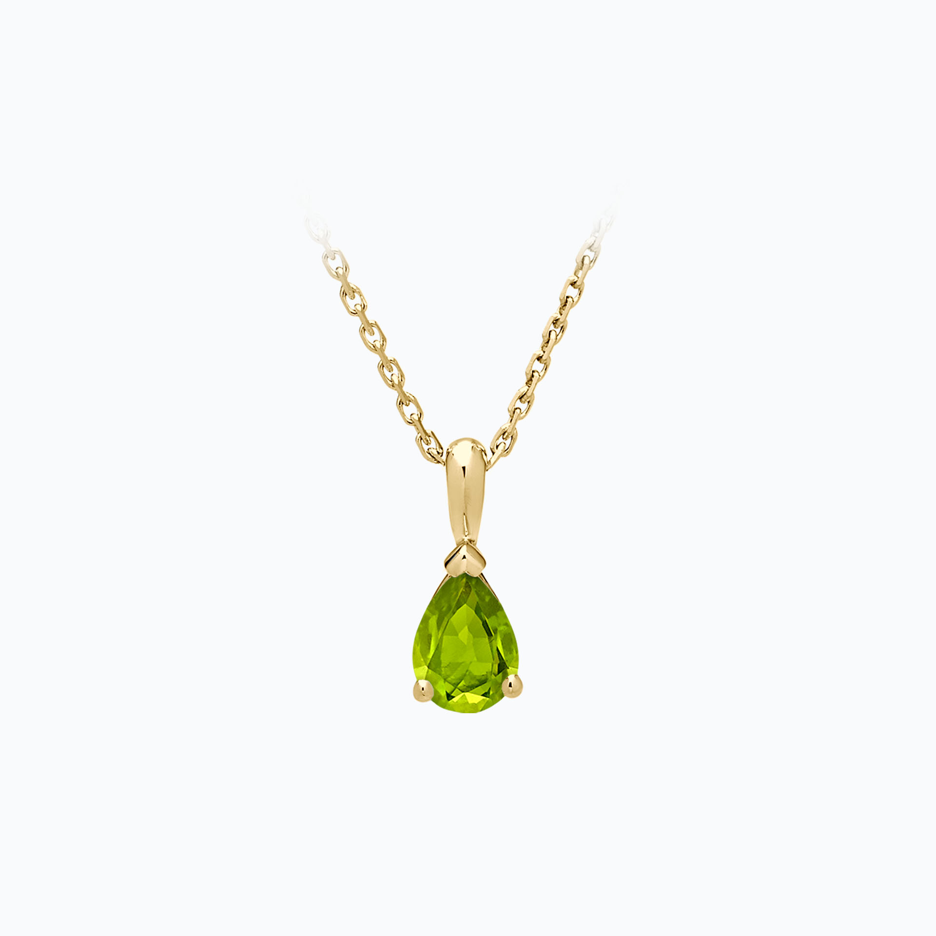Pendentif Goutte Péridot 6 x 4 mm