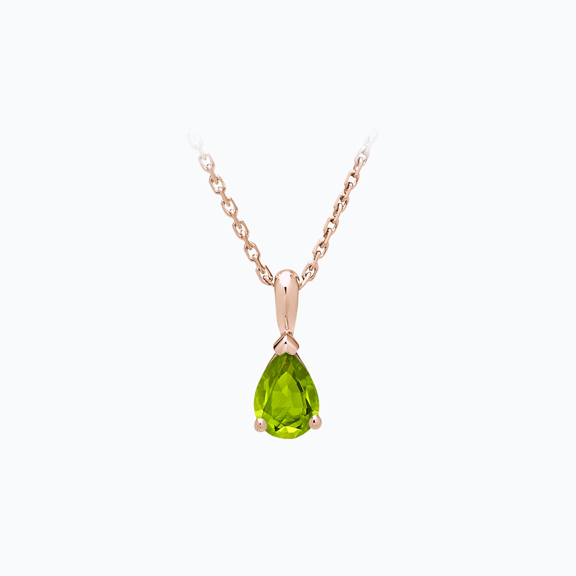 Pendentif Goutte Péridot 6 x 4 mm