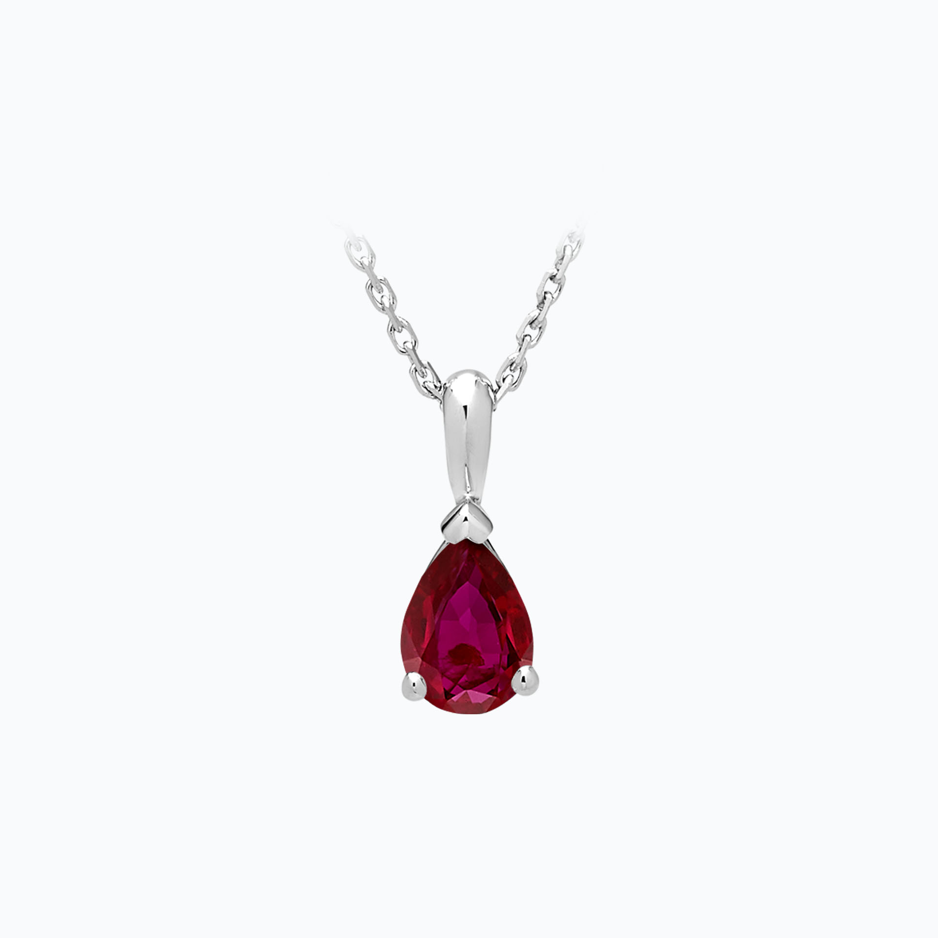 Pendentif Goutte Rubis 7 x 5 mm