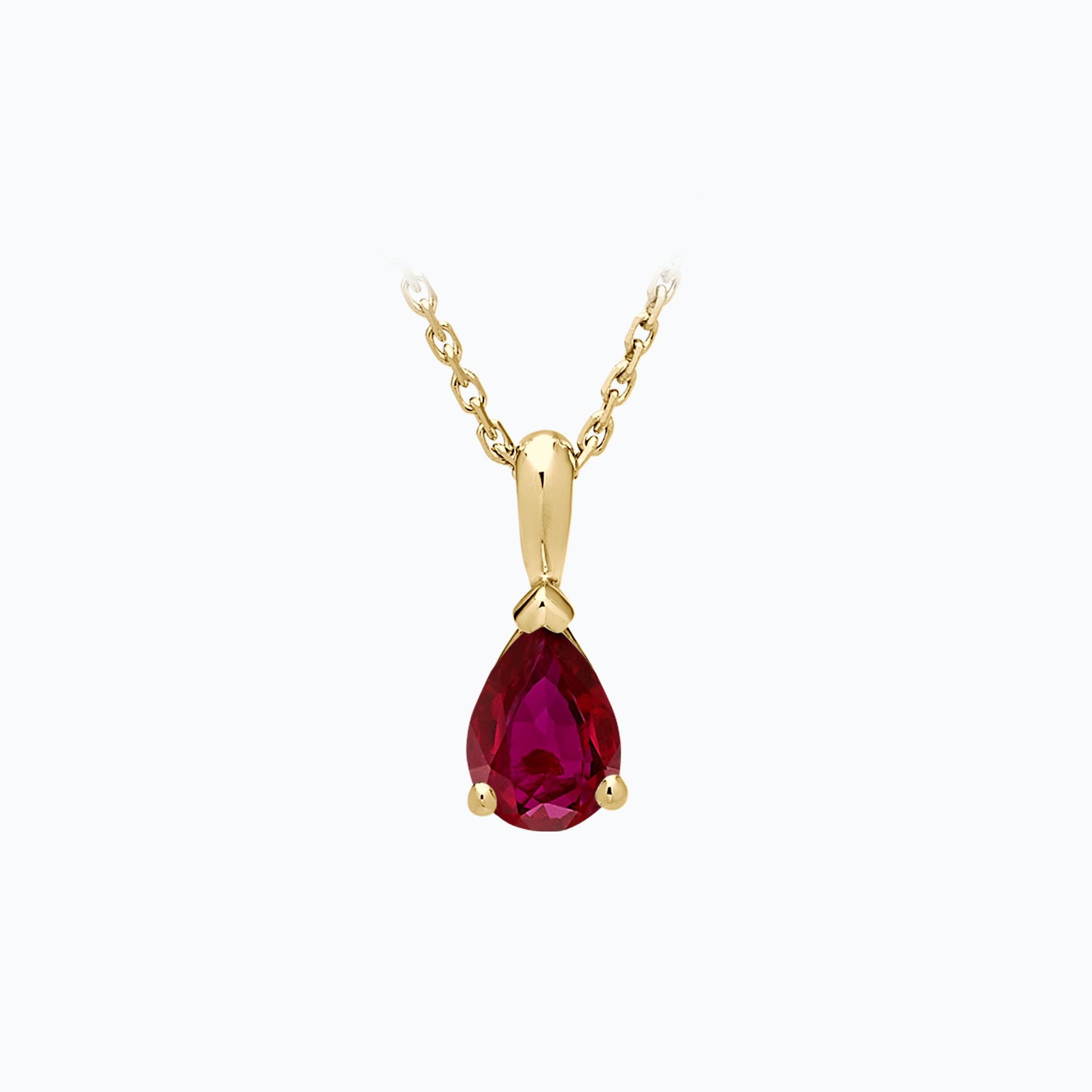 Pendentif Goutte Rubis 7 x 5 mm