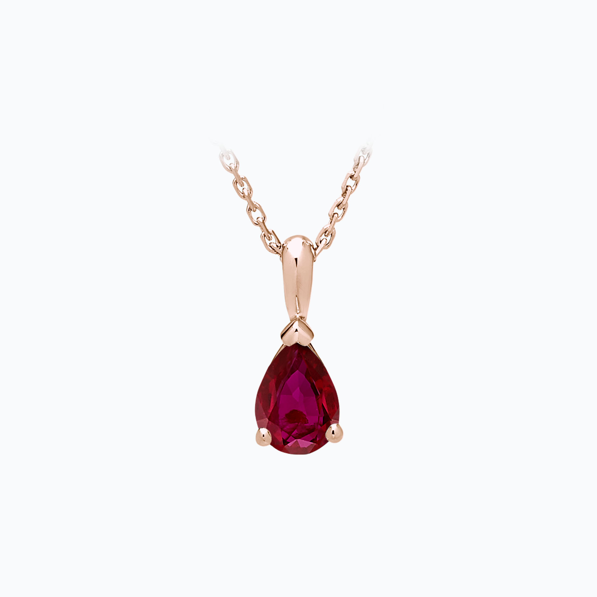 Pendentif Goutte Rubis 7 x 5 mm