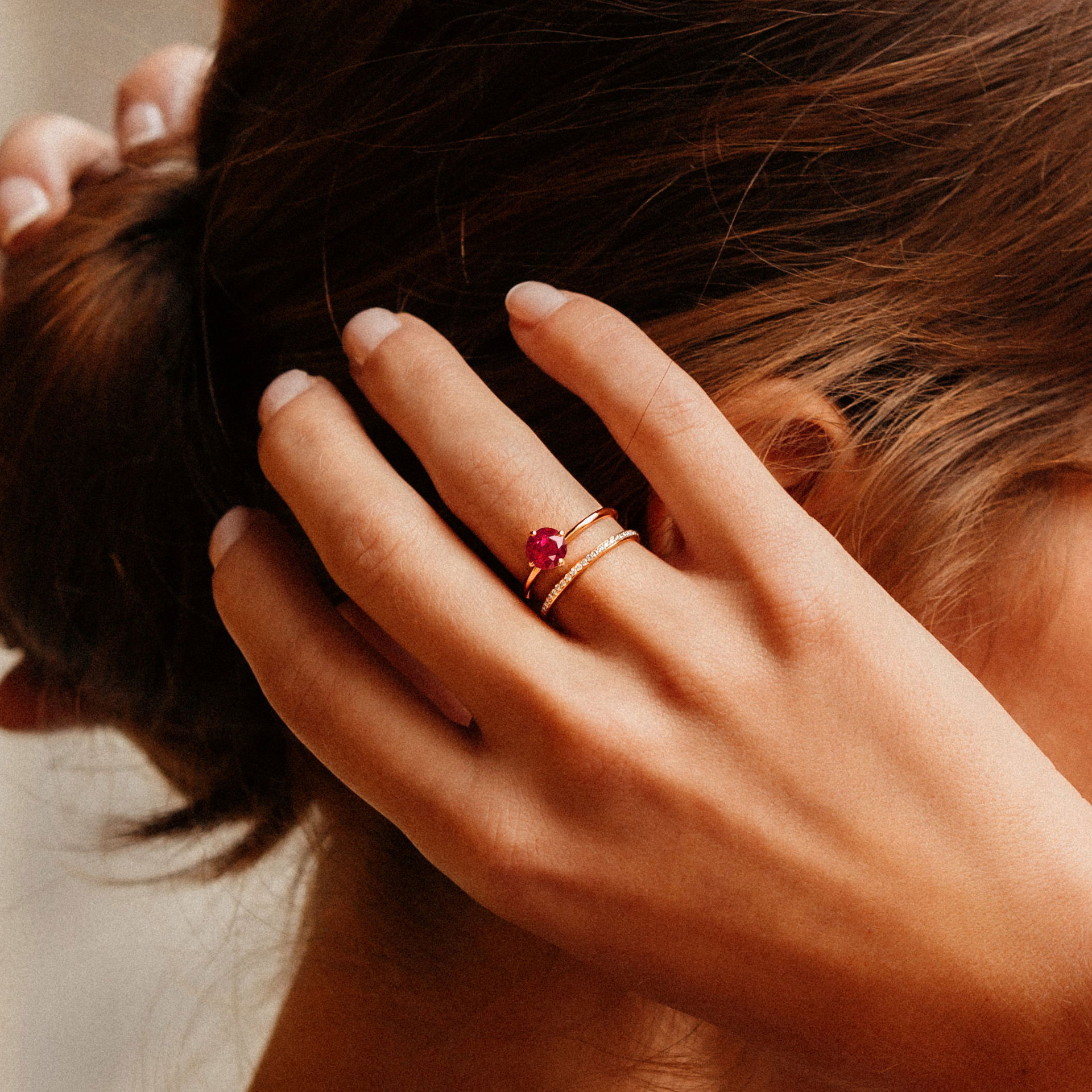 Solitaire Alva Rubis 6 mm