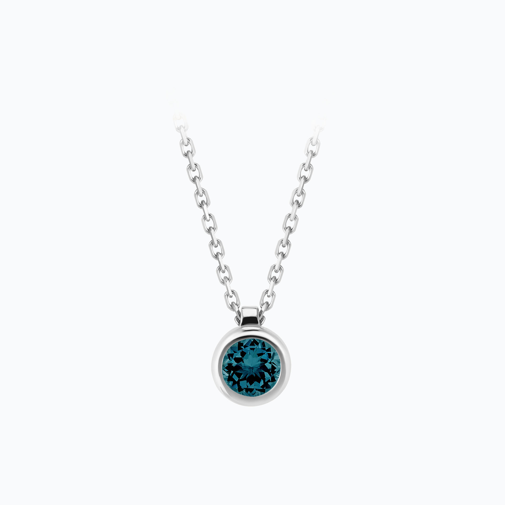Collier Sparkling Topaze Blue London 4.5 mm