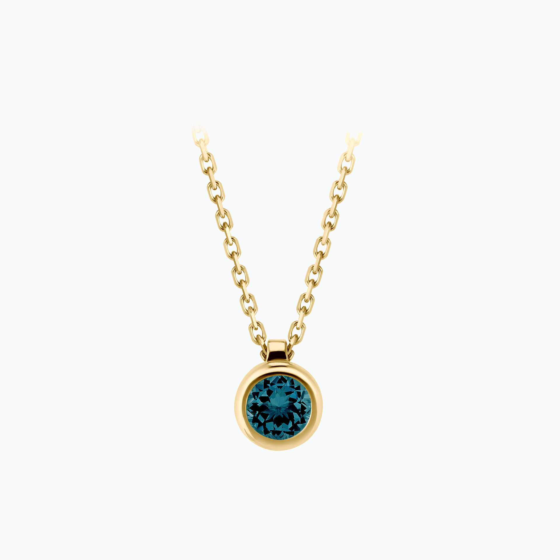 Collier Sparkling Topaze Blue London 4.5 mm