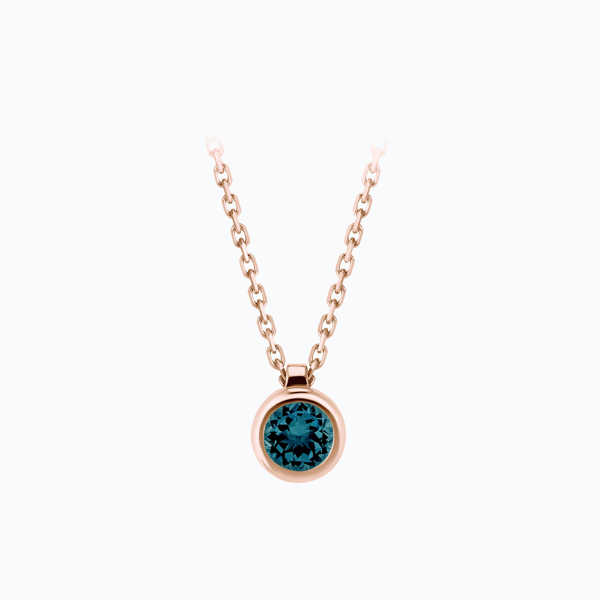 Collier Sparkling Topaze Blue London 4.5 mm