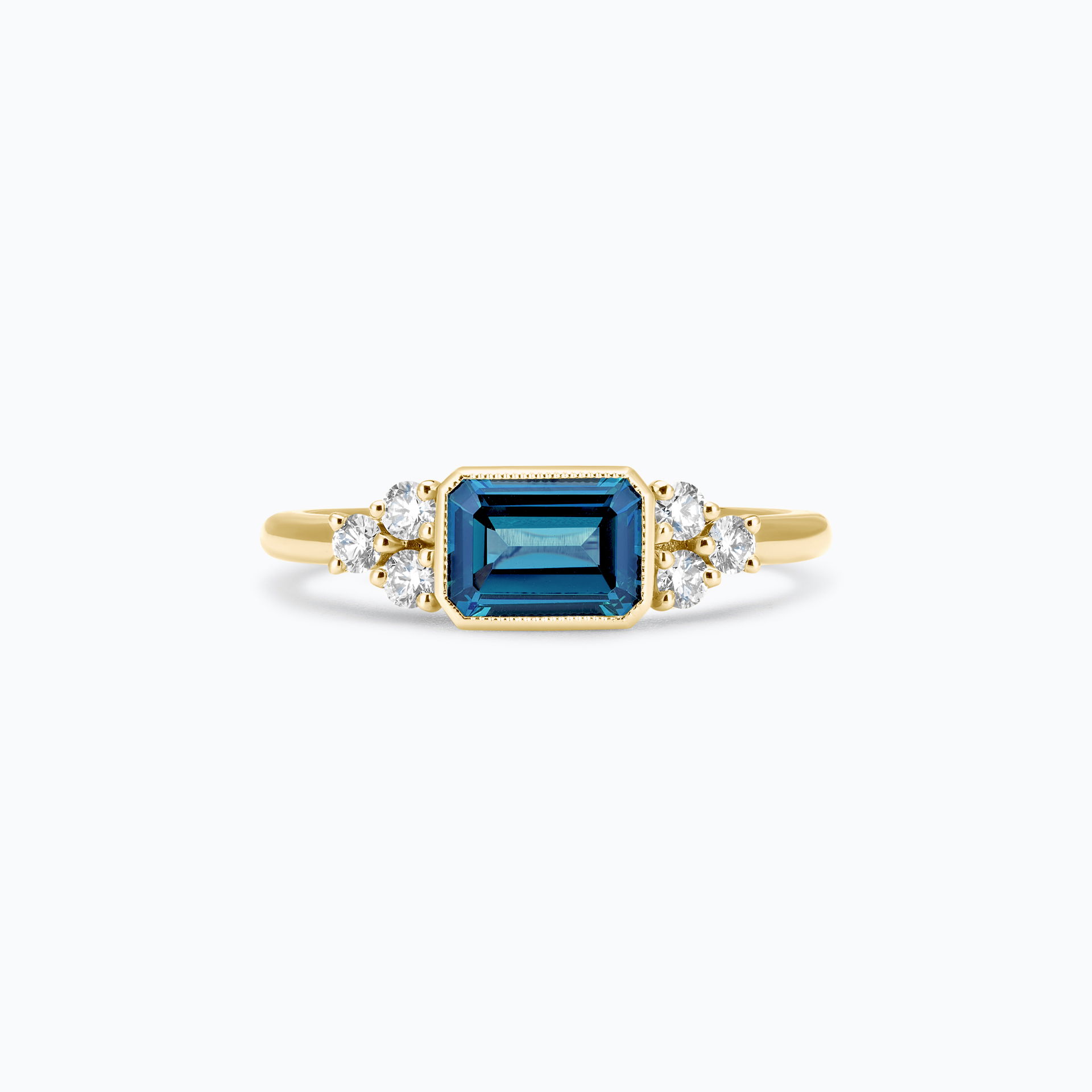 Solitaire Louise Topaze Blue London