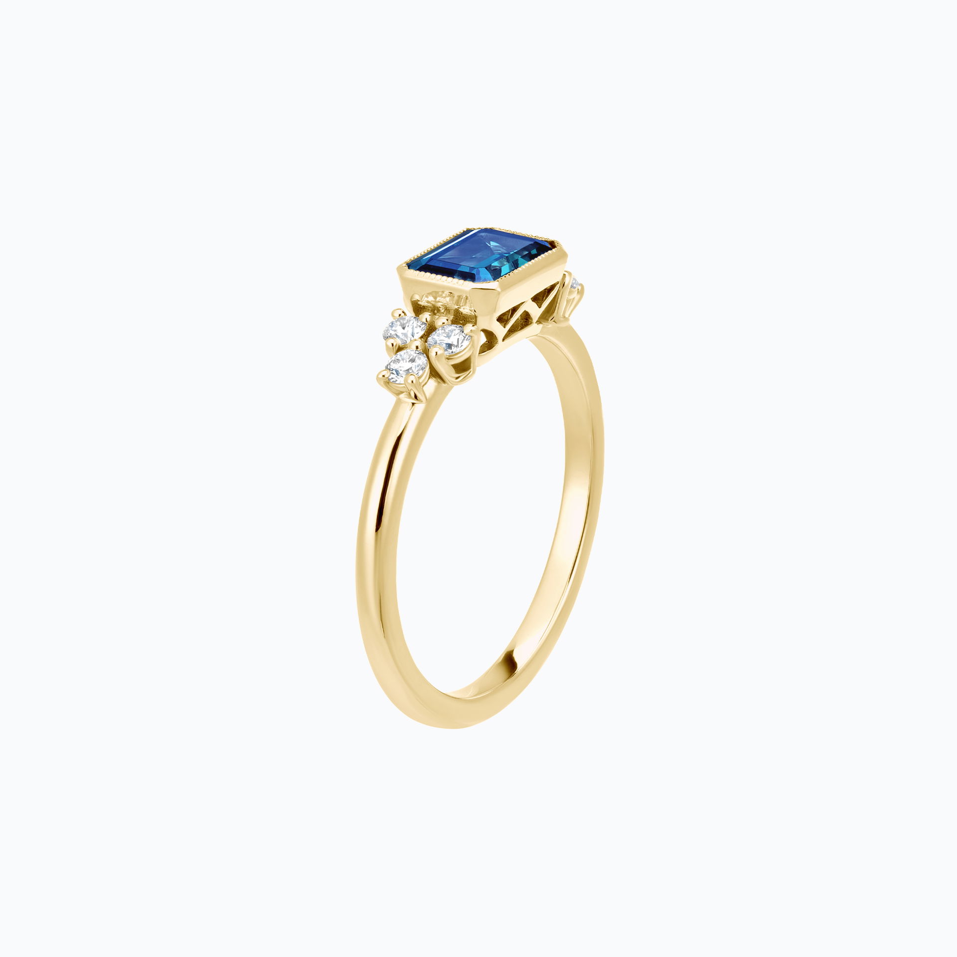 Solitaire Louise Topaze Blue London
