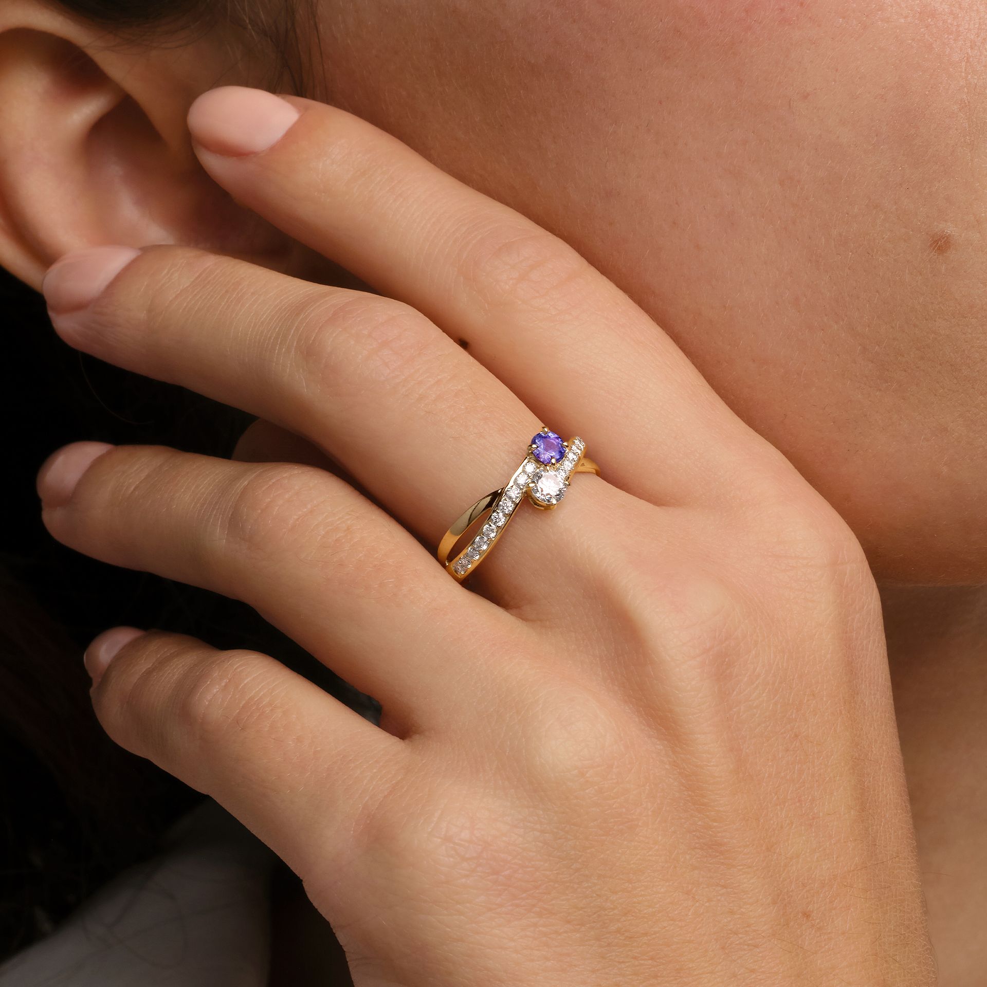 Solitaire De Beauvoir et Sartre Tanzanite