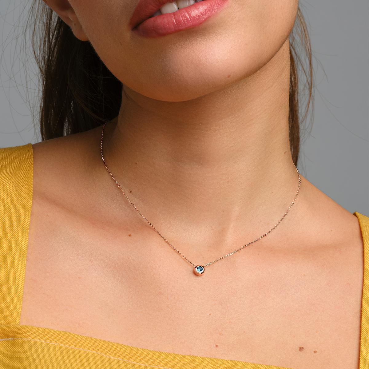 Collier Sféra Topaze Blue London