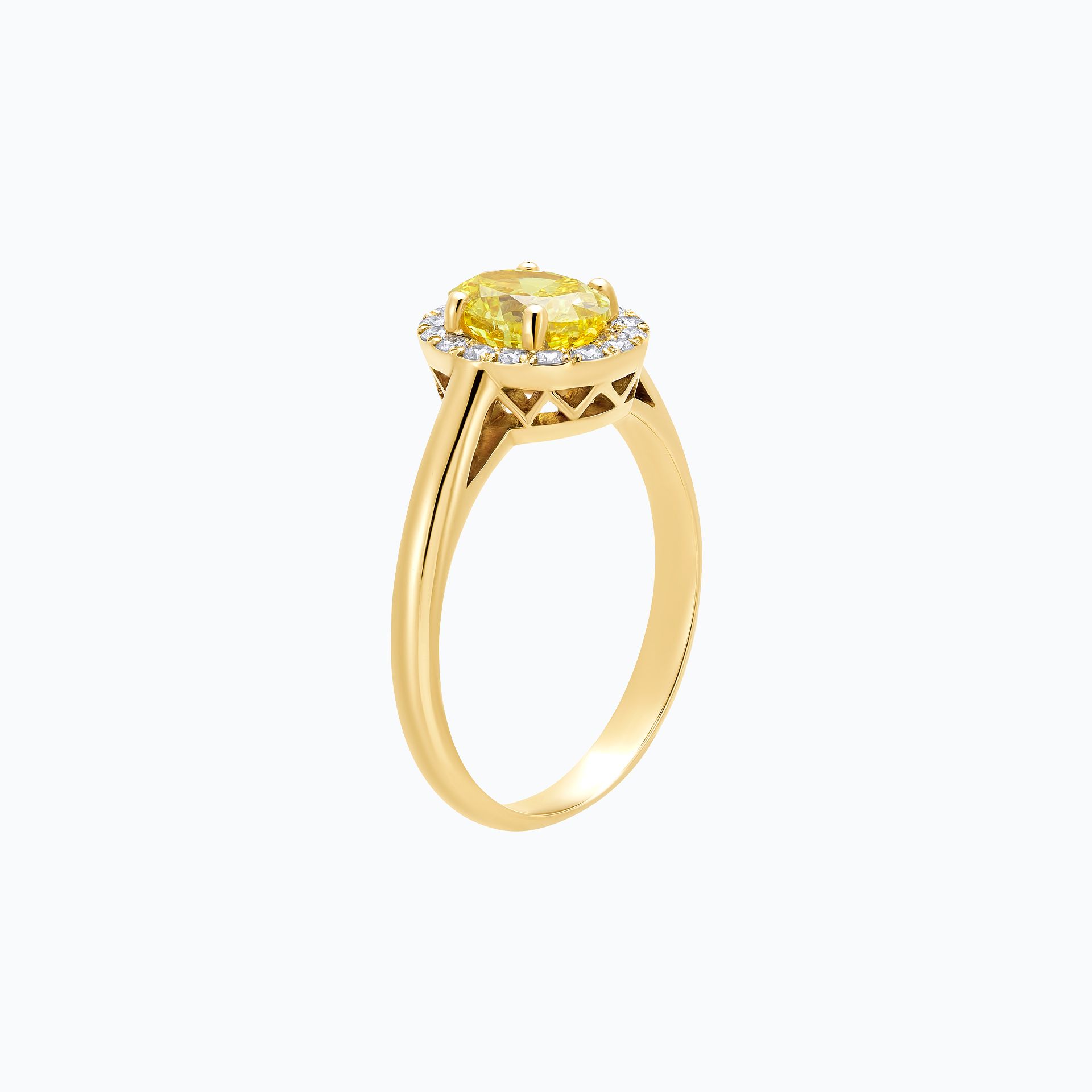 Solitaire Diana Diamant Jaune de Synthèse