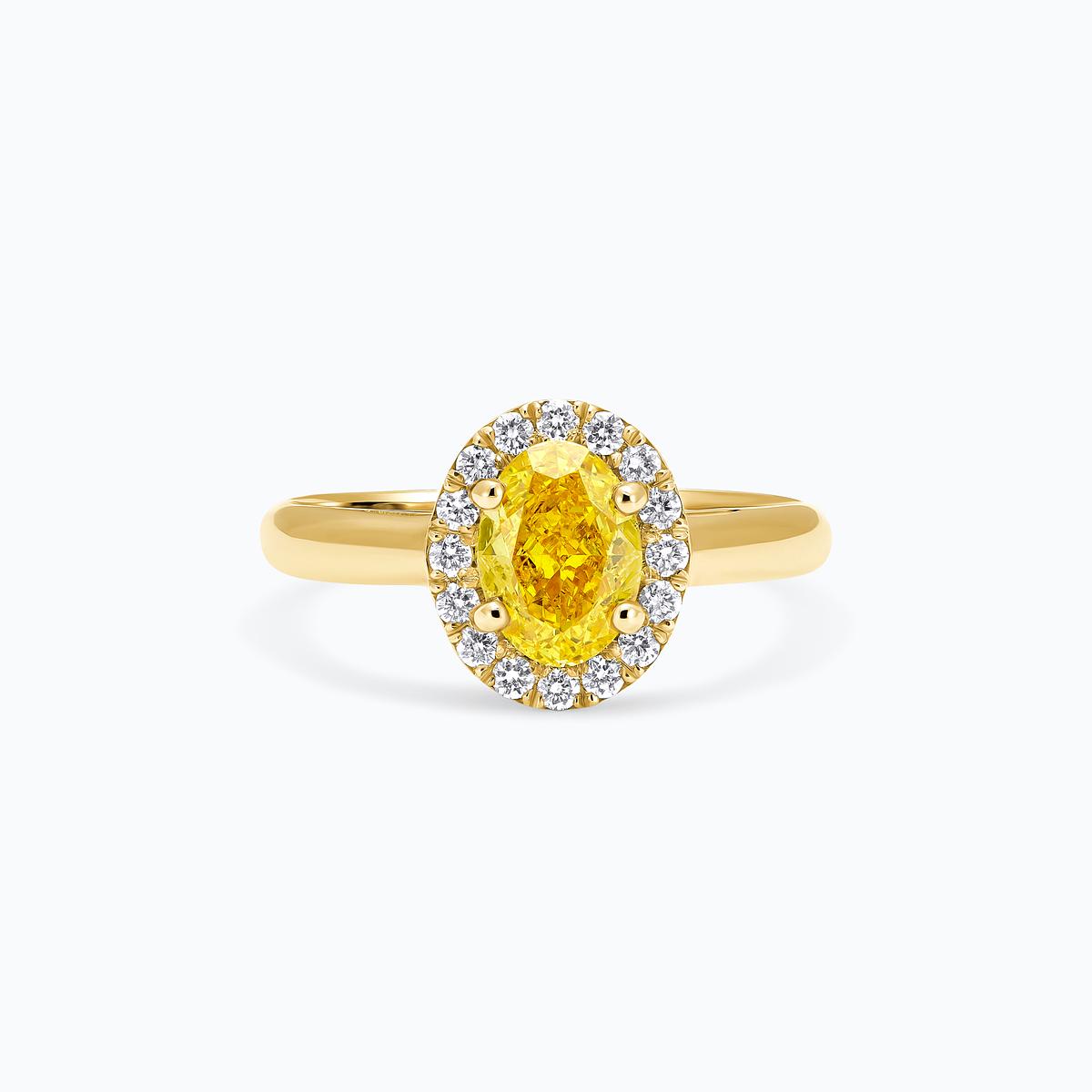 Solitaire Diana Diamant Jaune de Synthèse