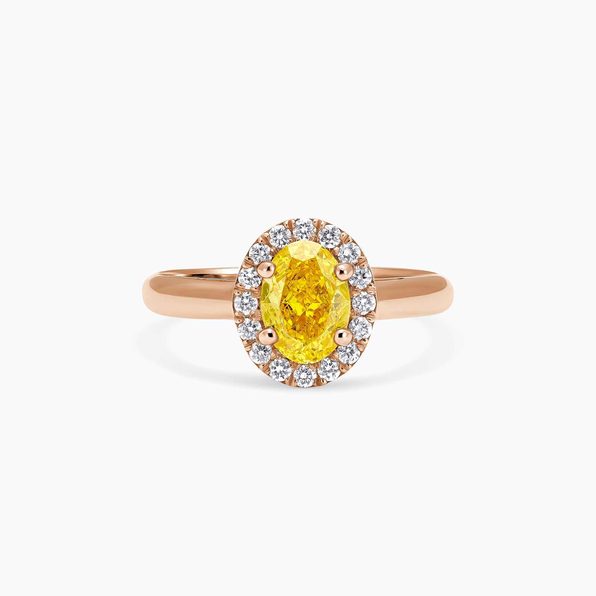 Solitaire Diana Diamant Jaune de Synthèse