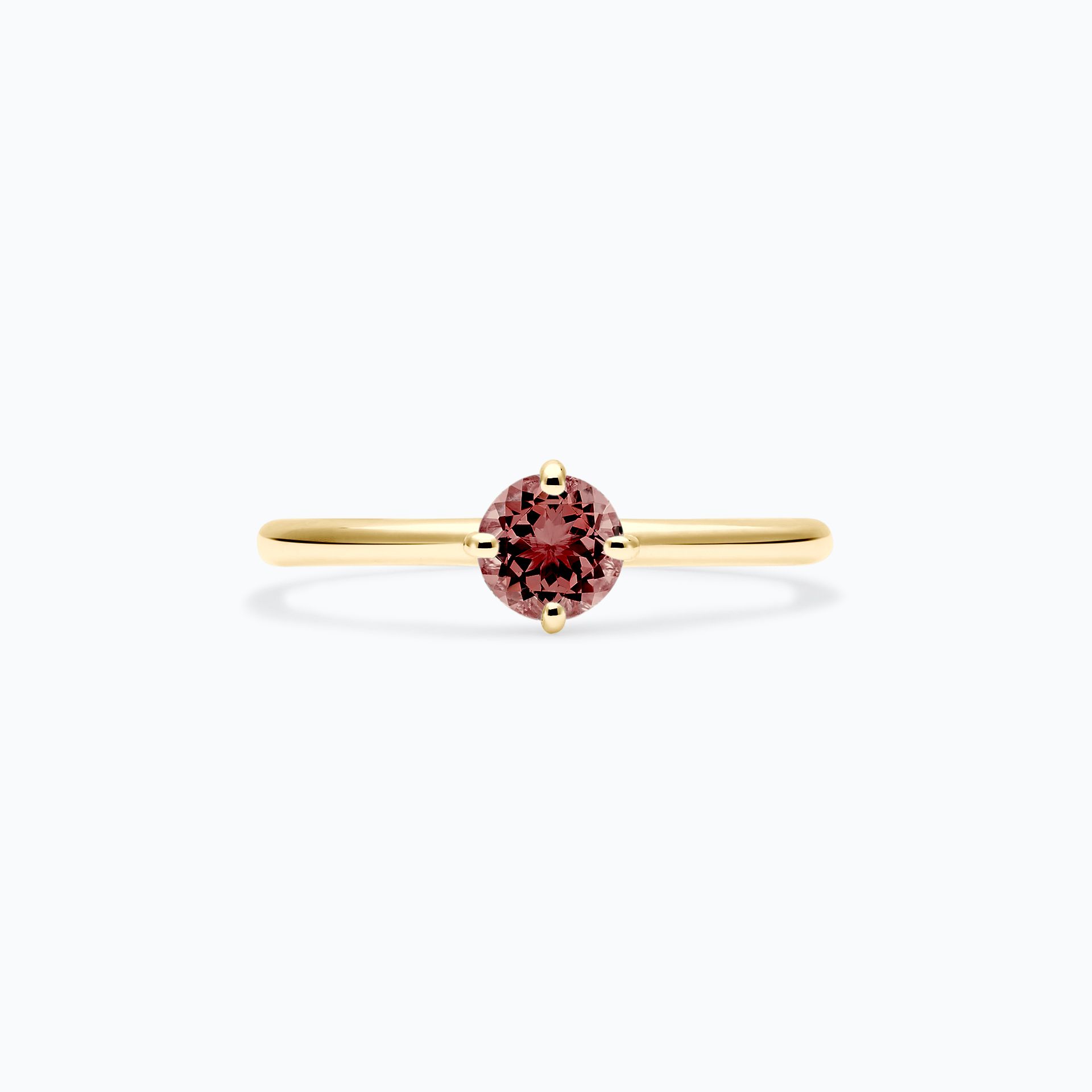 Solitaire Alva Saphir Bois de Rose 4.5 mm